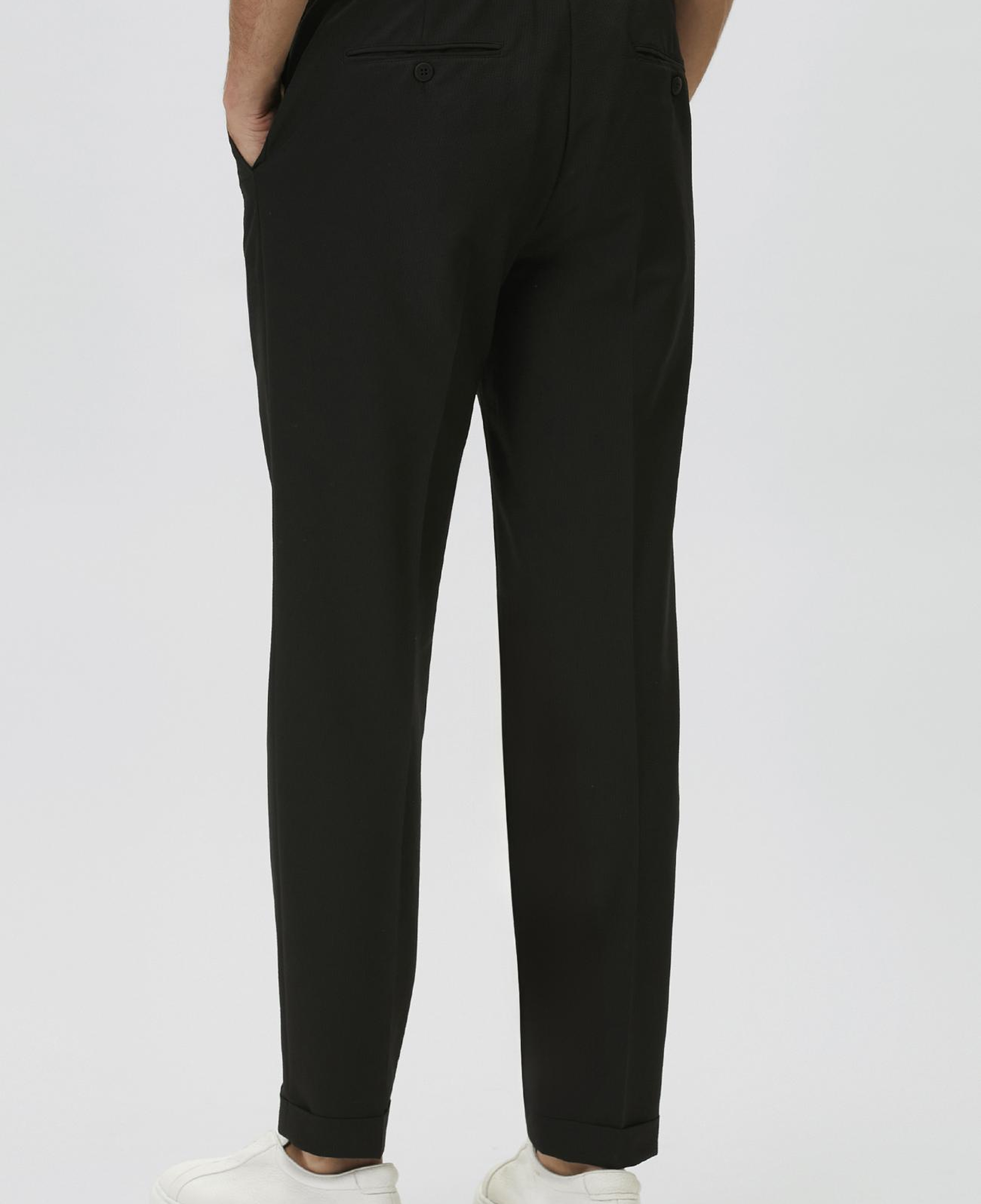 Network Erkek N-Tech Siyah Gofreli Jogger Pantolon