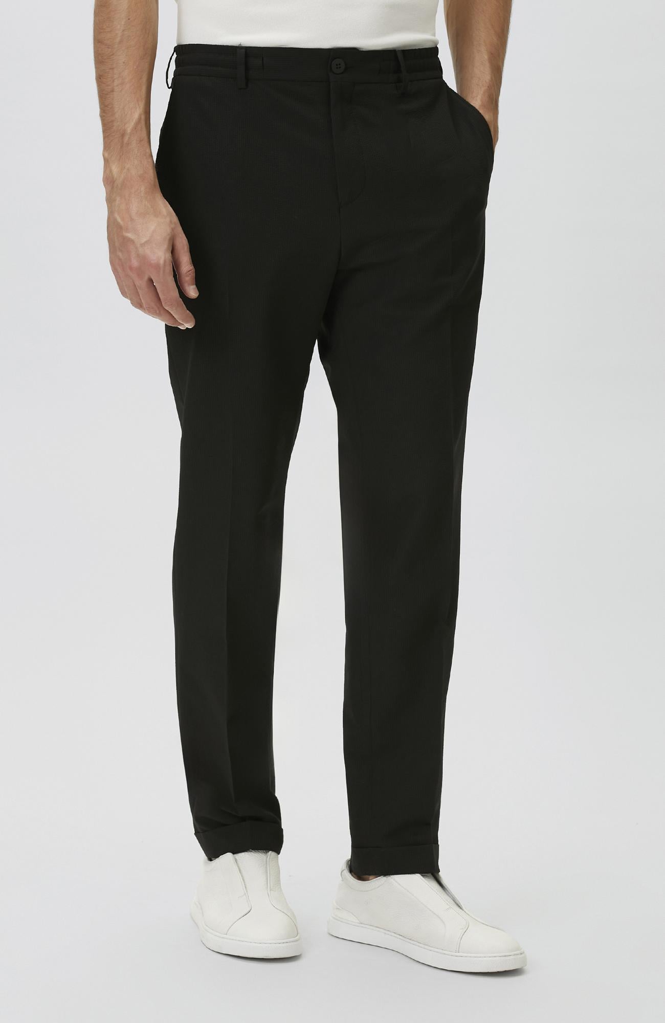 Network Erkek N-Tech Siyah Gofreli Jogger Pantolon