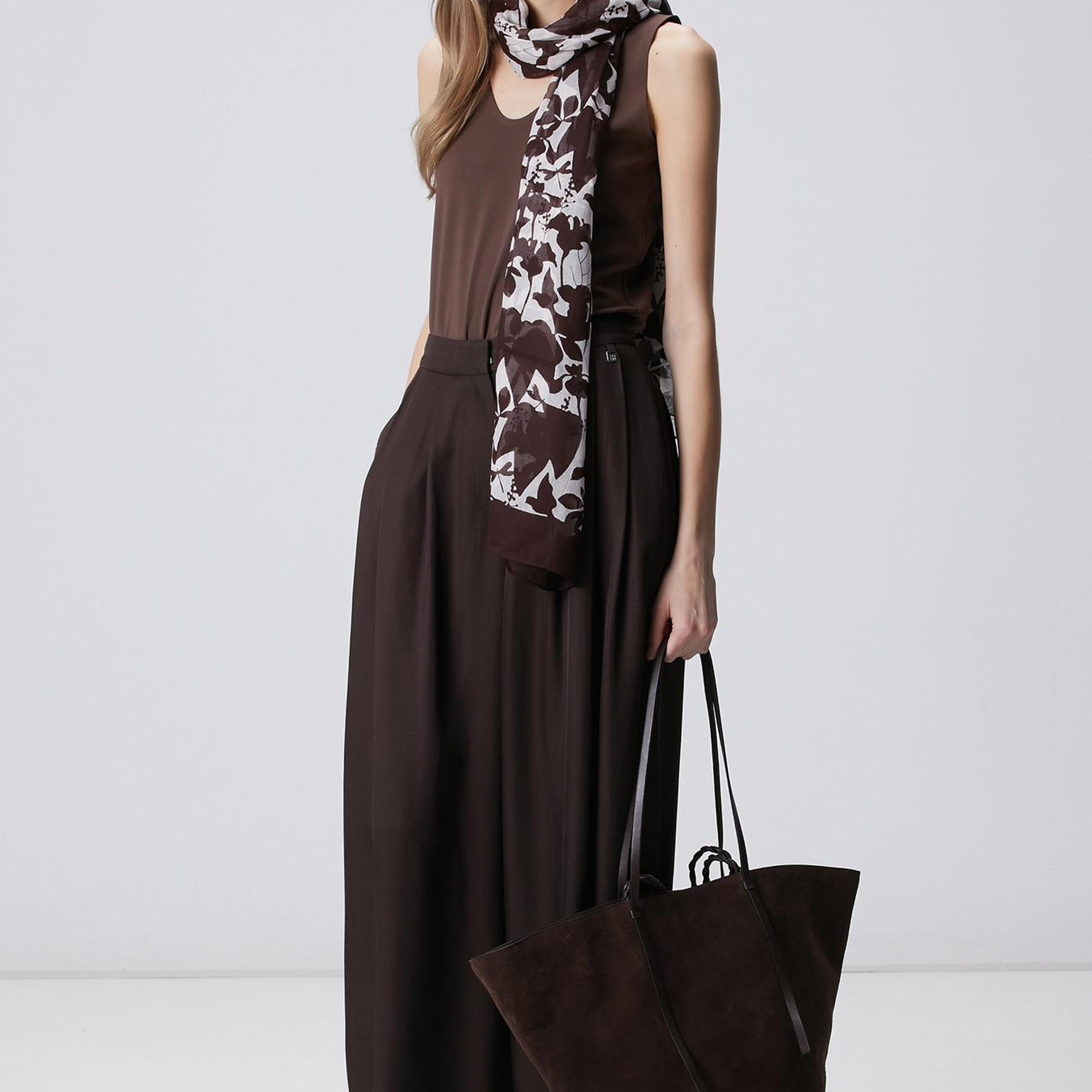 Network Kadın Kahverengi Süet Shopper Çanta