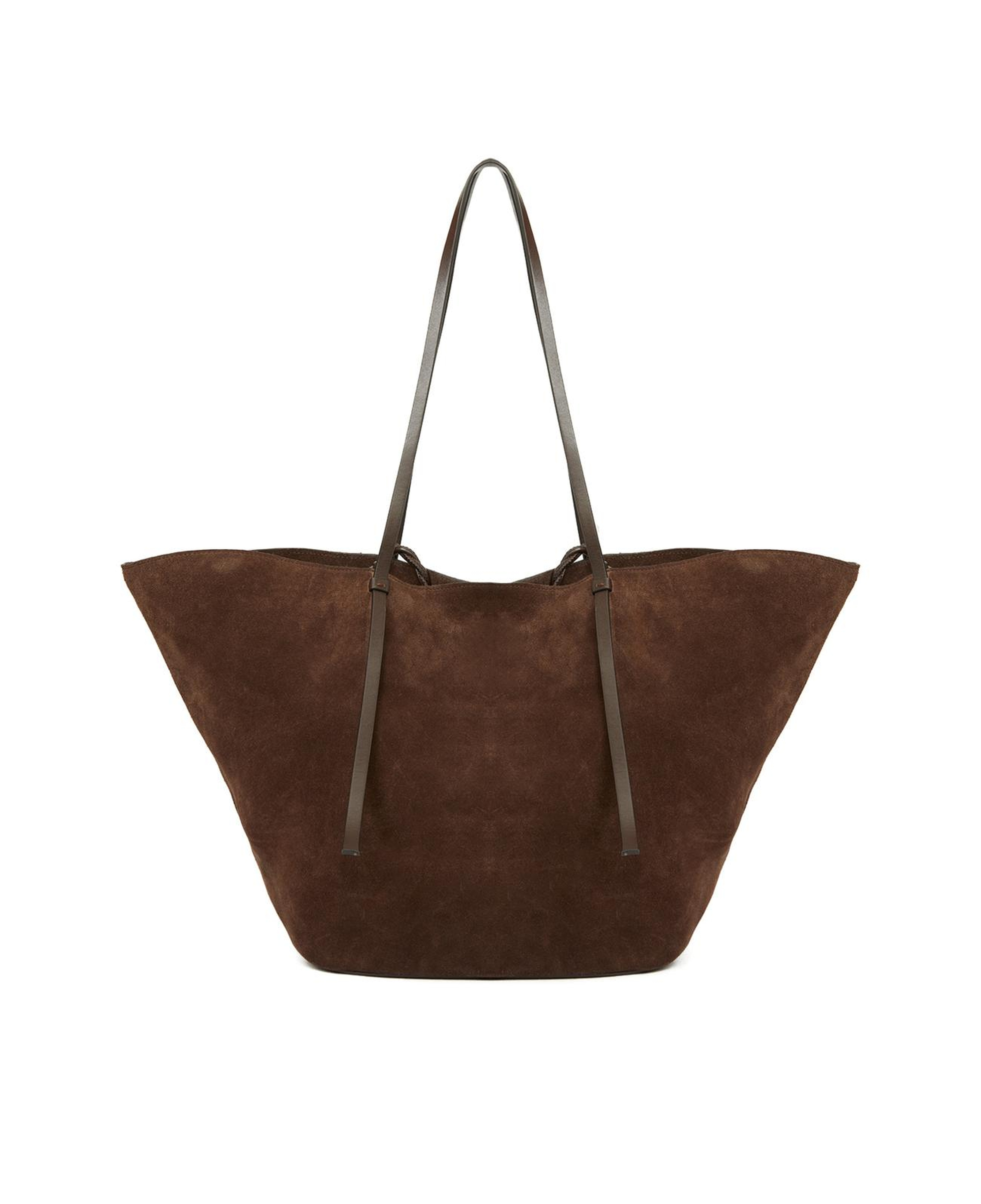 Network Kadın Kahverengi Süet Shopper Çanta