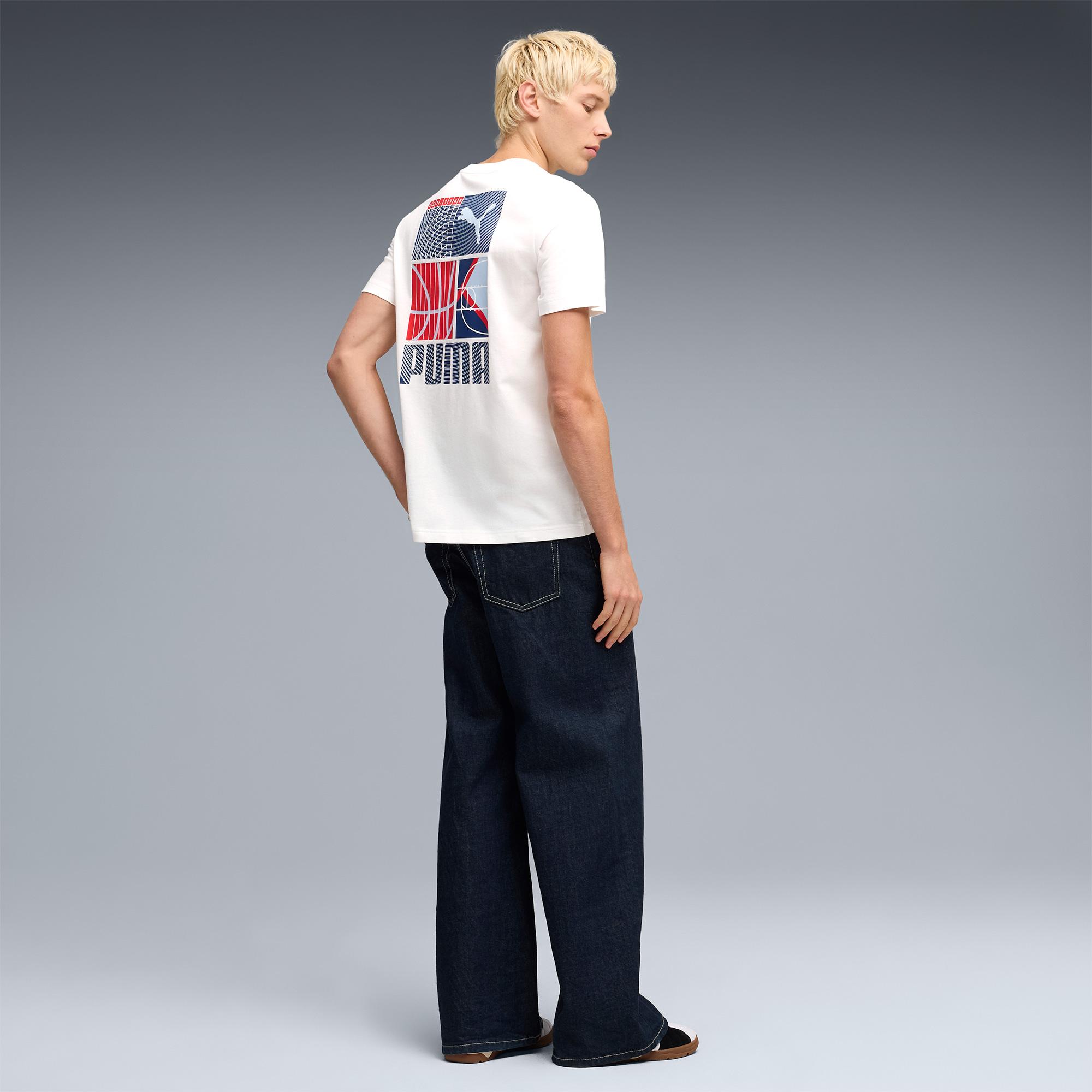 Puma Graphic  Erkek Beyaz T-Shirt