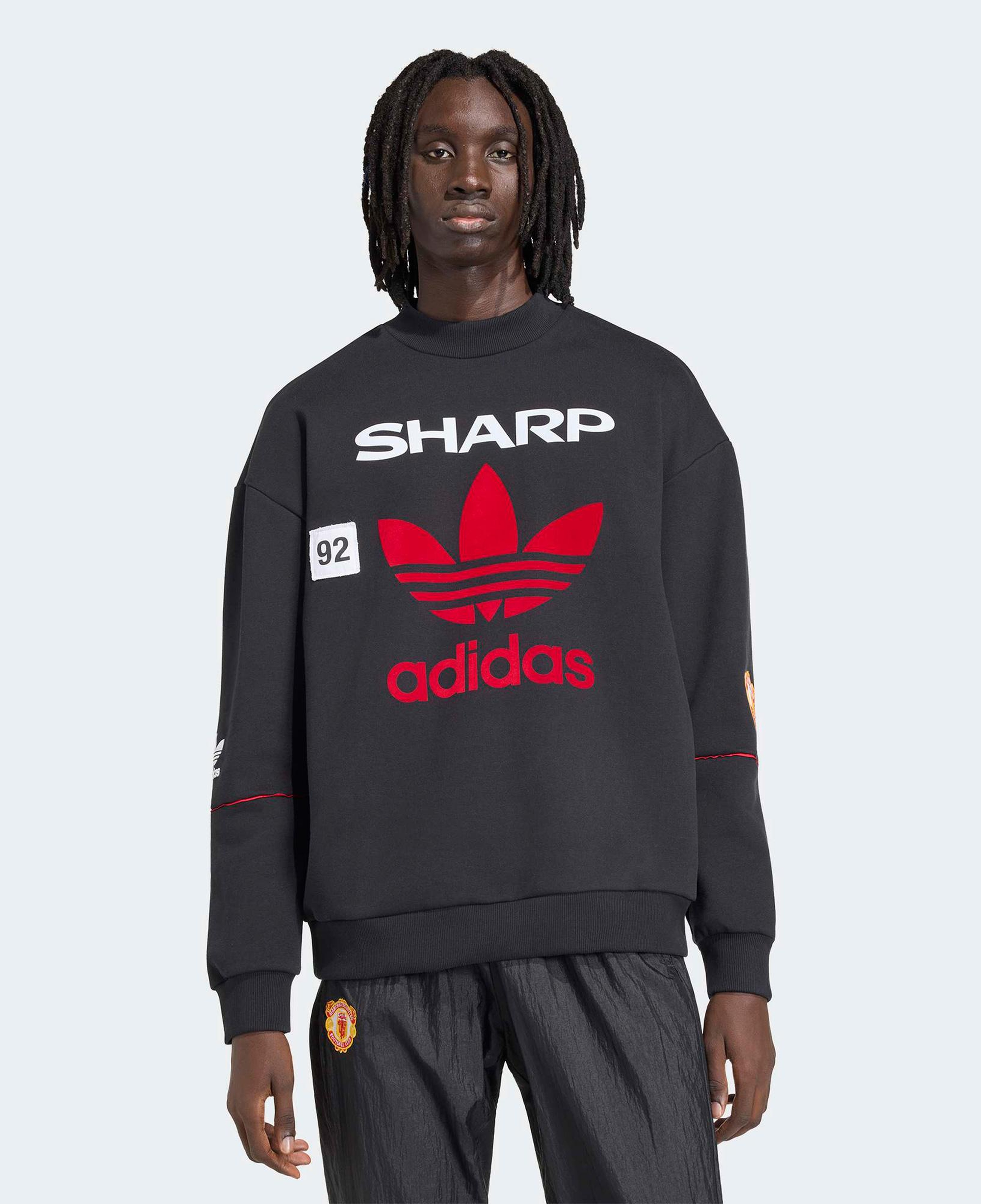 adidas Manchester United FC Erkek Siyah Sweatshirt