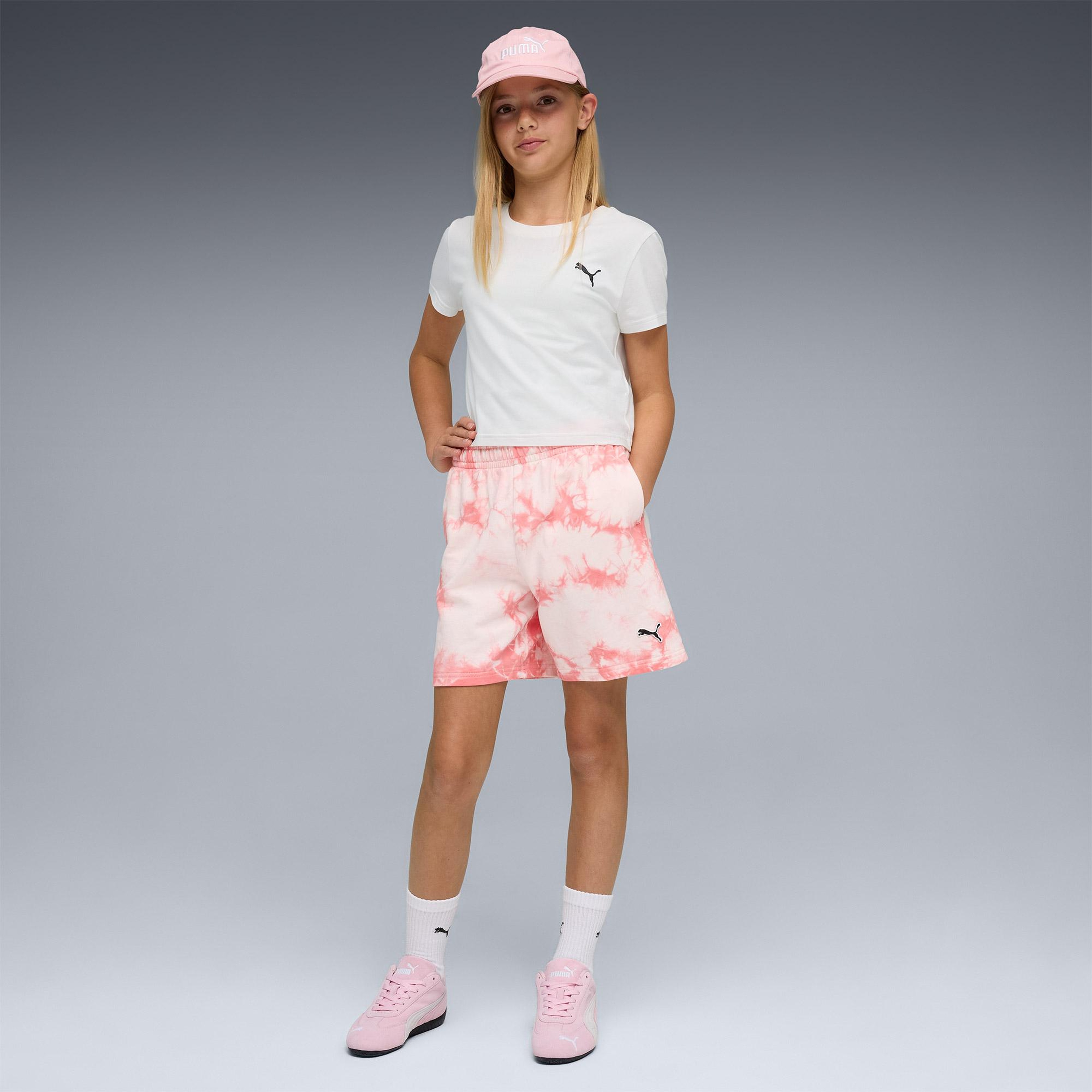 Puma Essentials Relaxed Tie-Dye Çocuk Pembe Şort