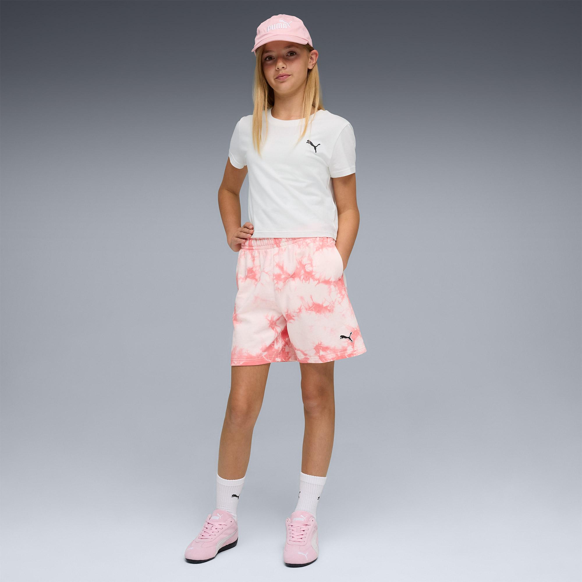 Puma Essentials Relaxed Tie-Dye Çocuk Pembe Şort
