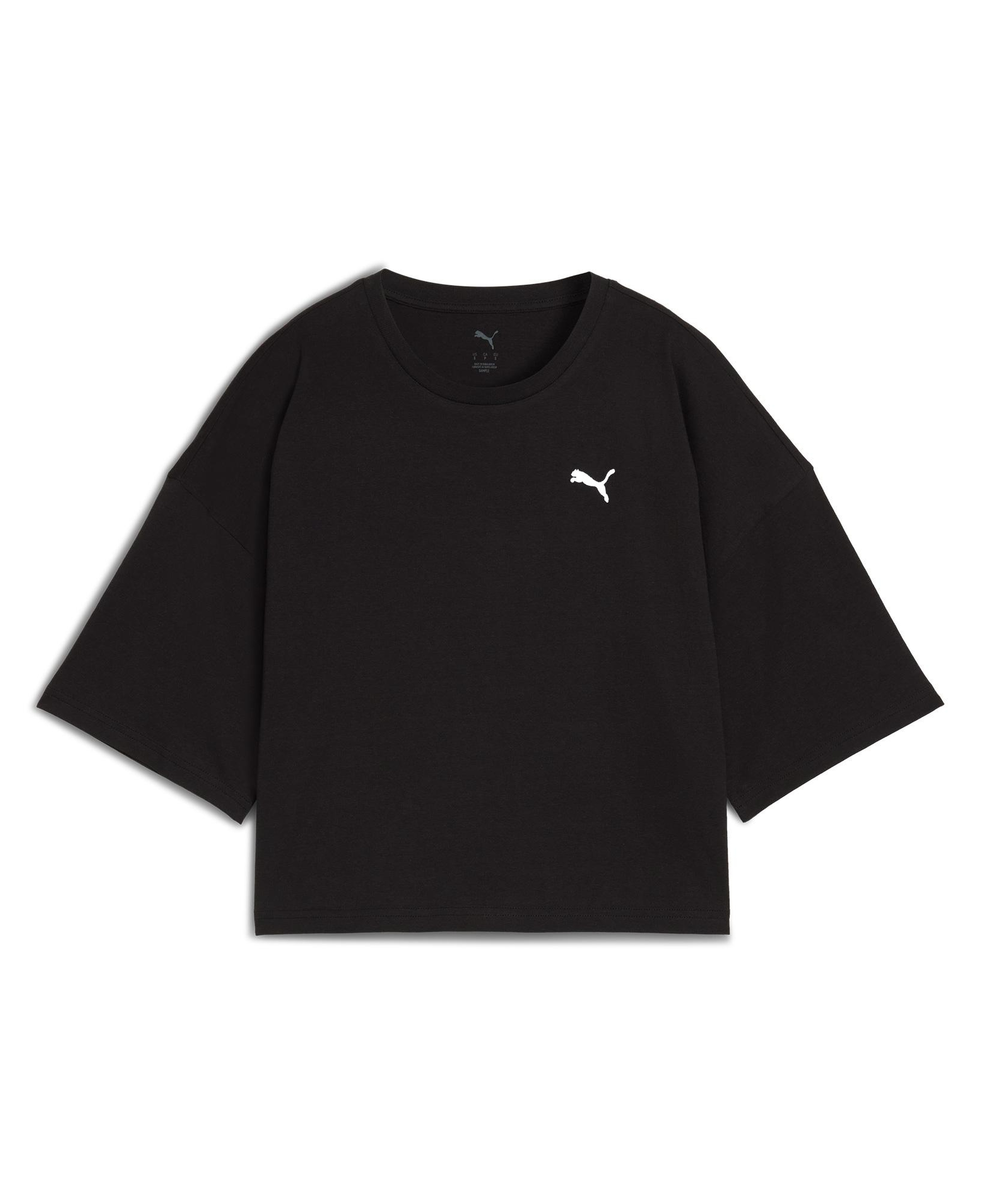 Puma Wardrobe Essentials Oversized Kadın Siyah T-Shirt