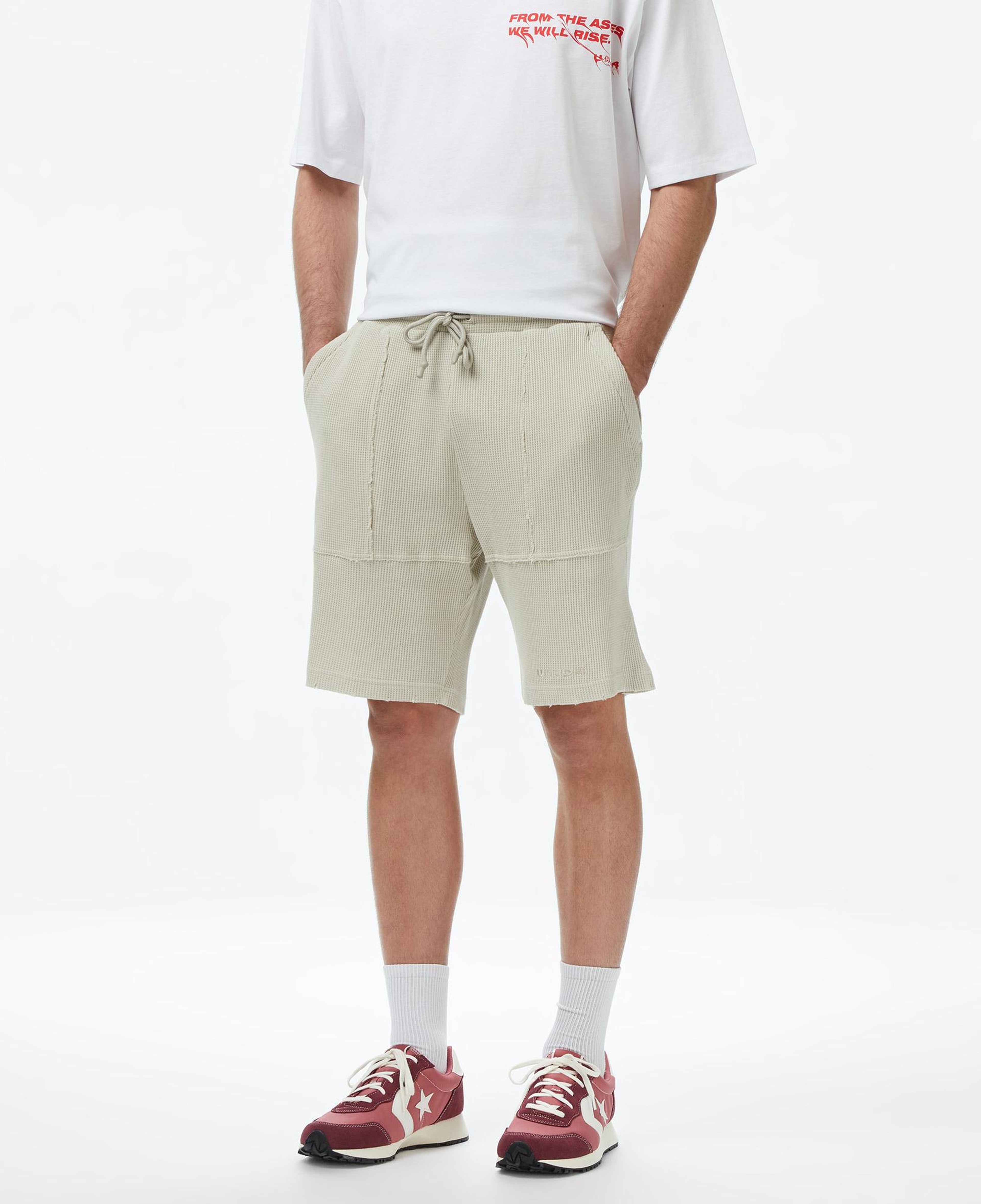 UNITED4 Regular Fit Erkek Krem Şort