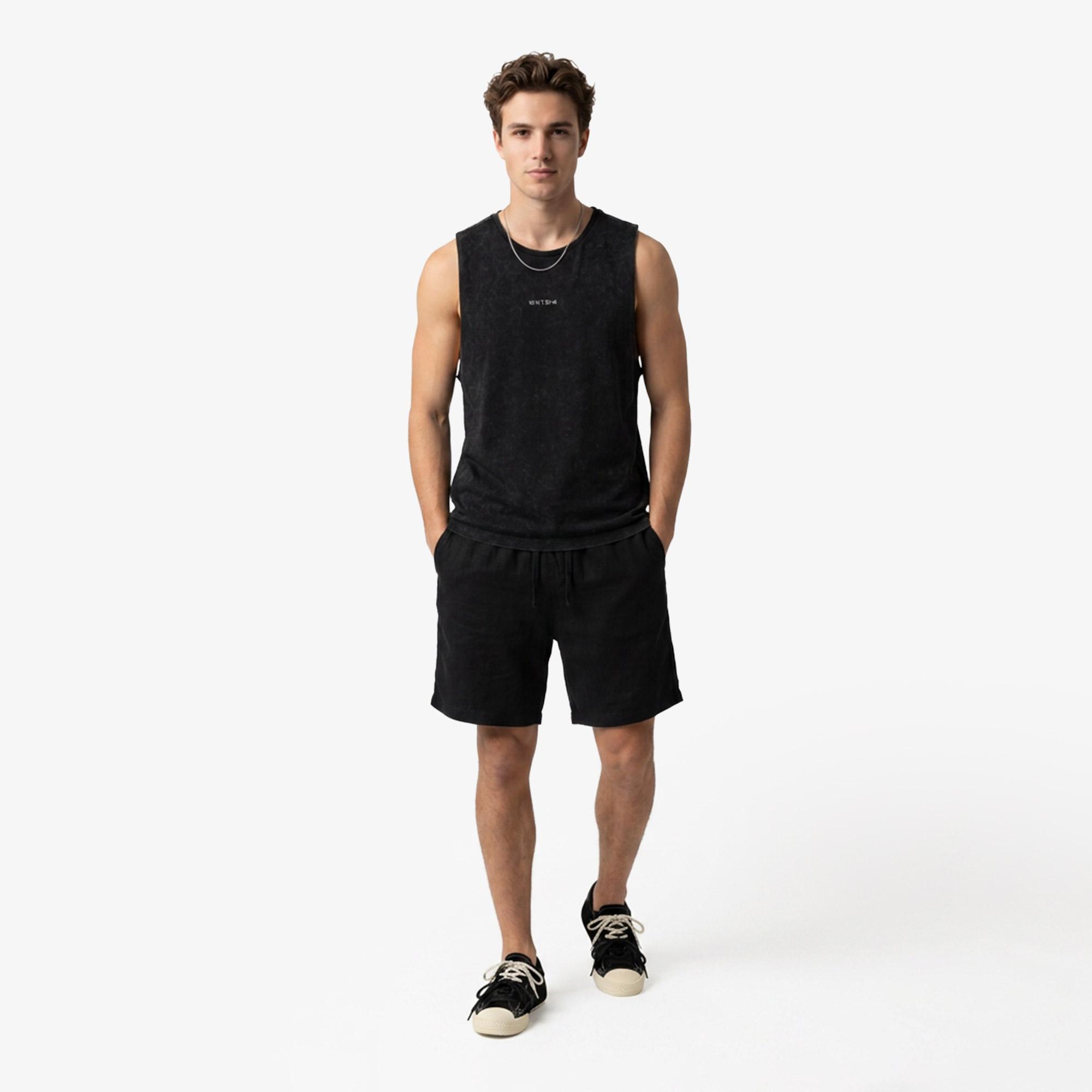 UNITED4 Regular Fit Erkek Siyah Atlet