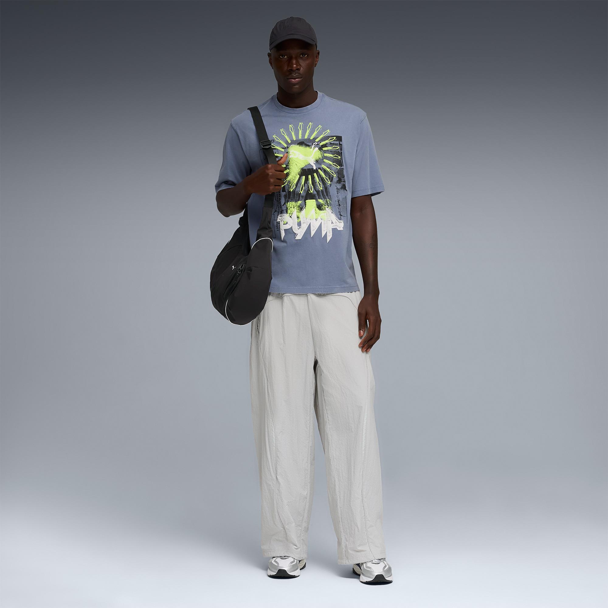 Puma Graphic Erkek Gri T-Shirt