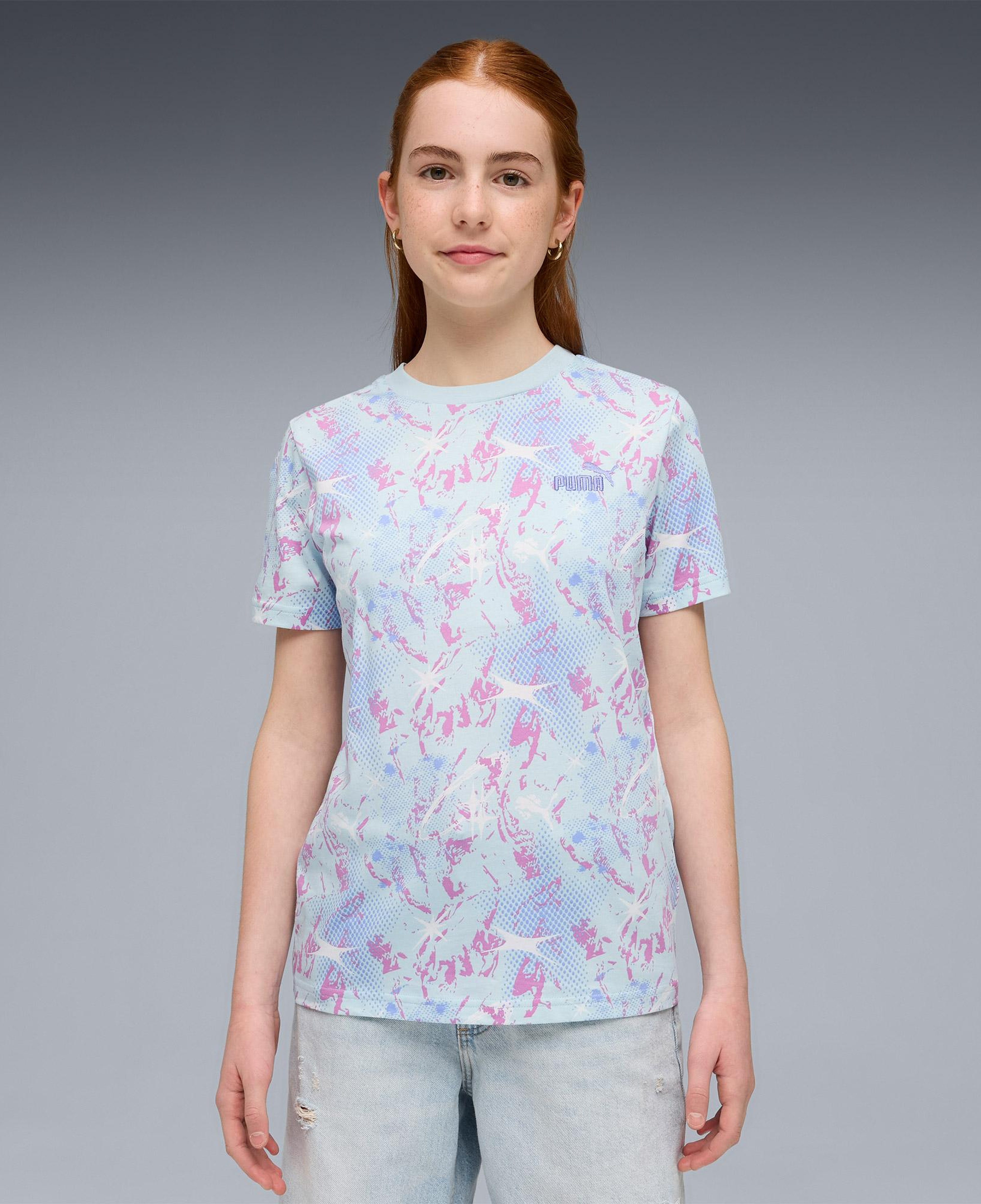 Puma Tweenerverse Çocuk Mavi T-Shirt