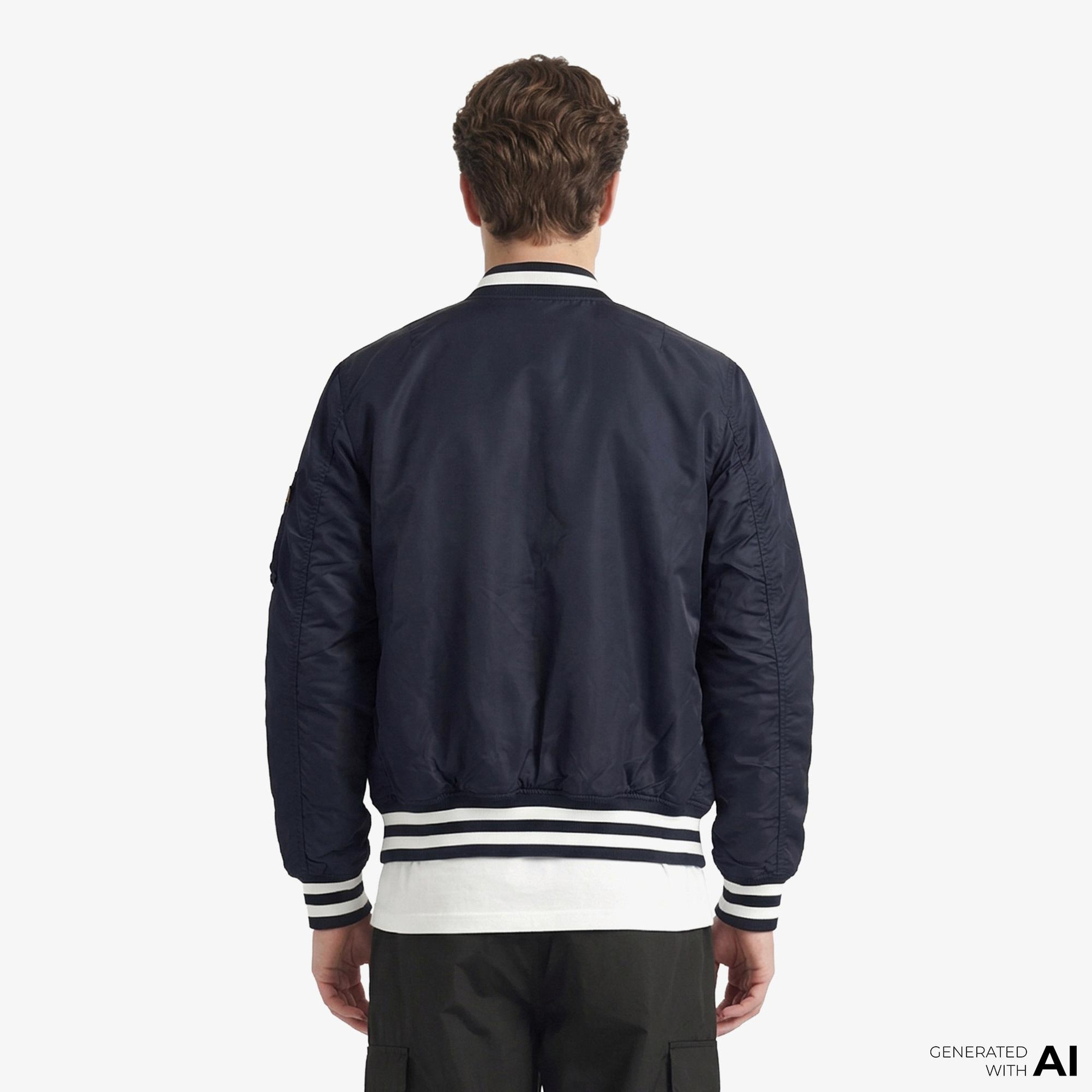 Alpha Industries x New Era Chicago Bears MA-1 Bomber Erkek Lacivert Mont