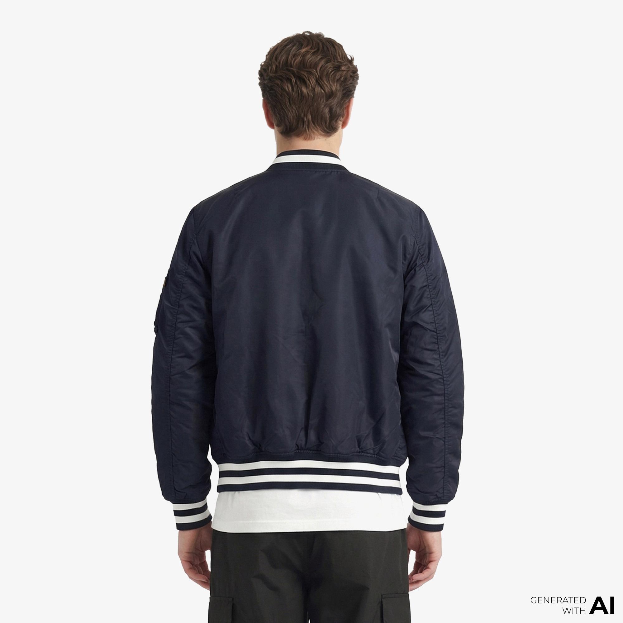 Alpha Industries x New Era Chicago Bears MA-1 Bomber Erkek Lacivert Mont