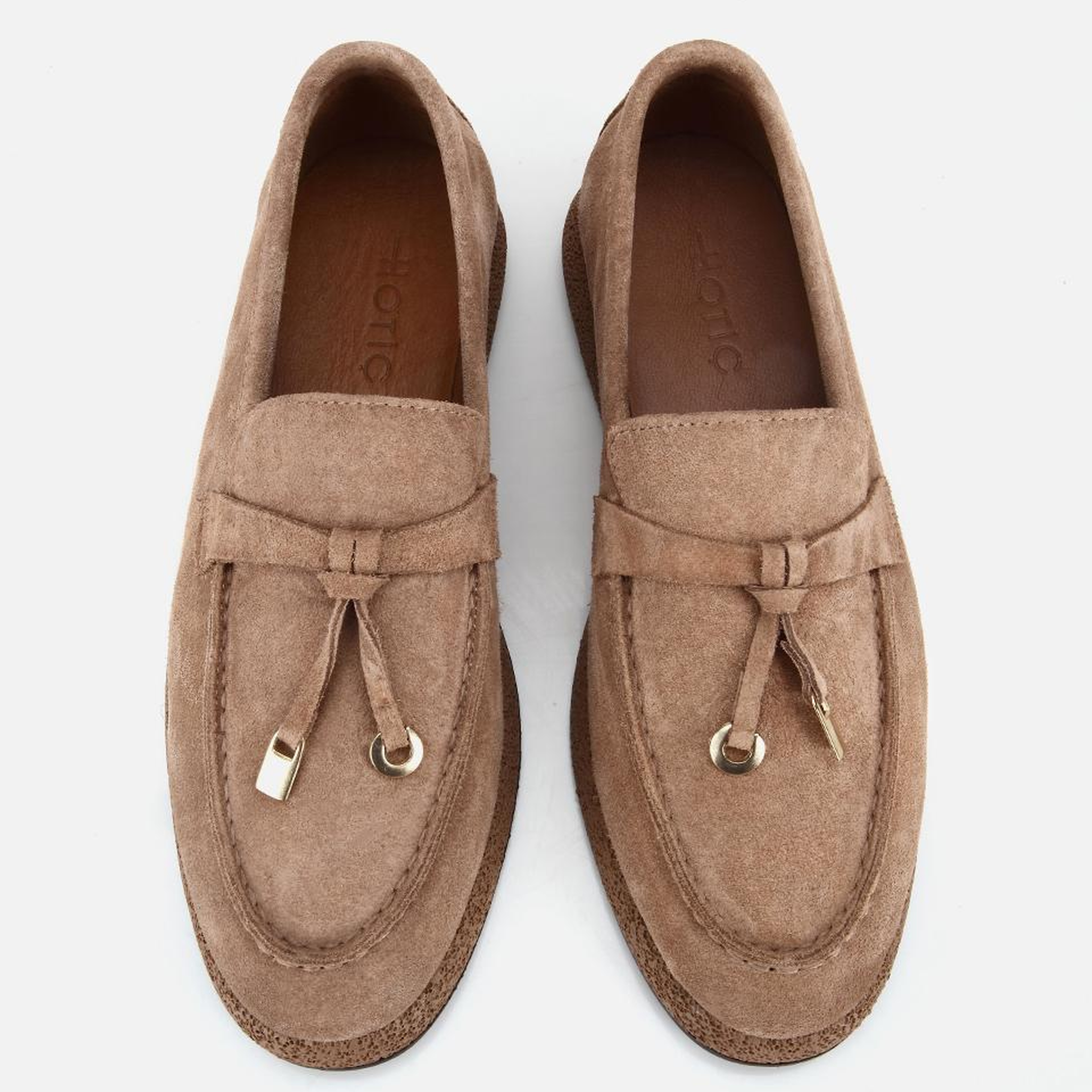 Kadın Süet Deri Vizon Tokalı Günlük Loafer