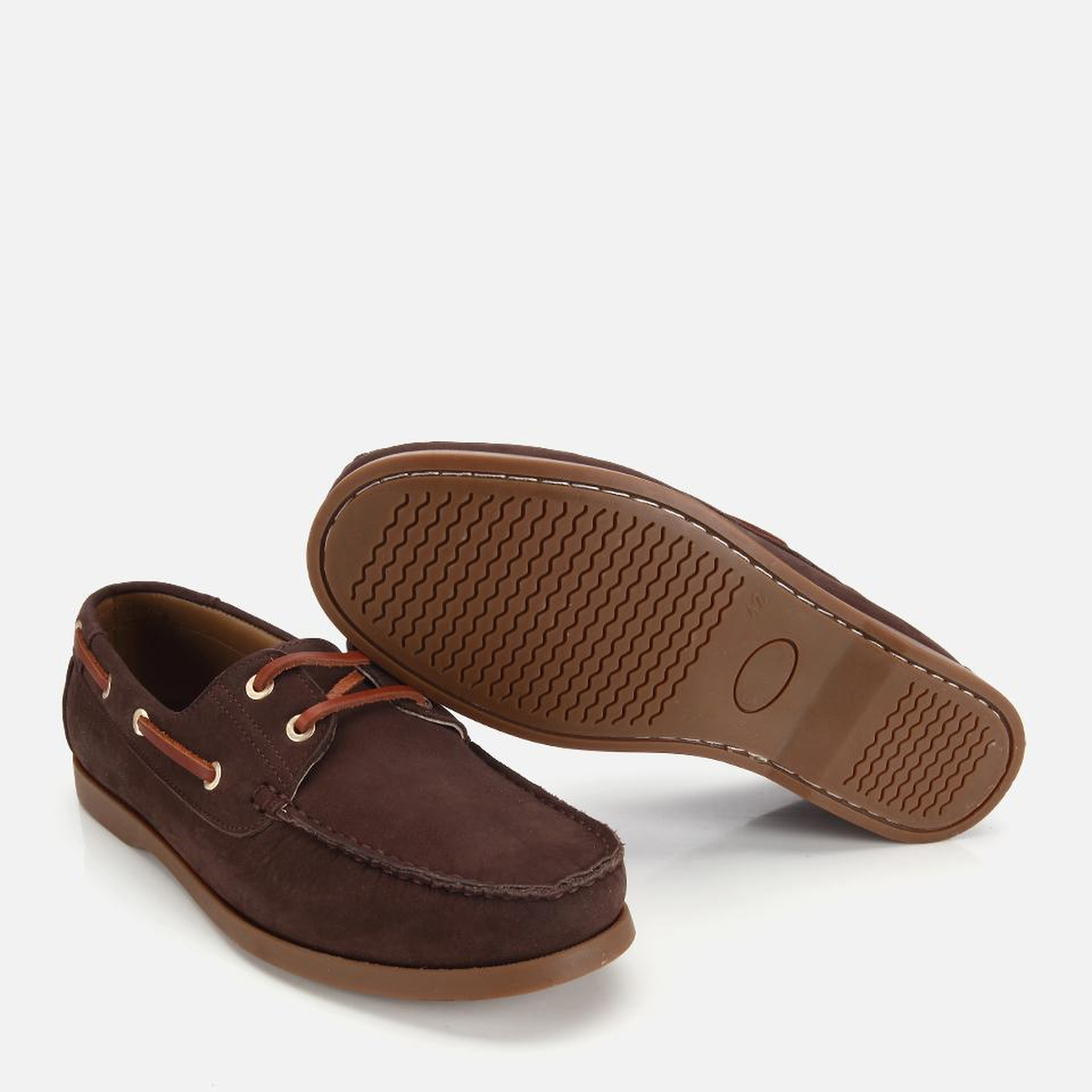 Erkek Nubuk Deri Kahverengi Bağcık Detaylı Günlük Loafer