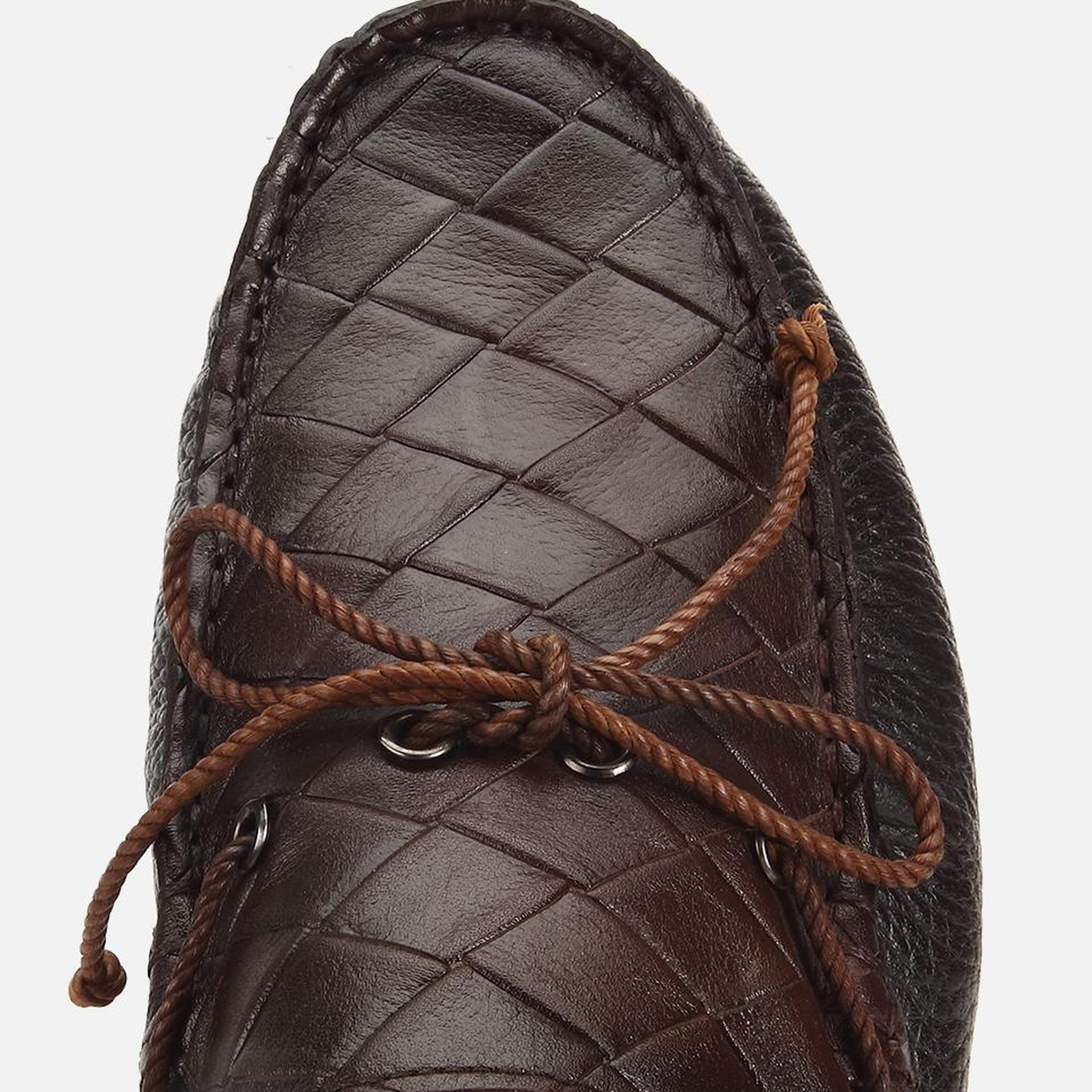 Erkek Deri Kahverengi Kroko Detaylı Günlük Loafer