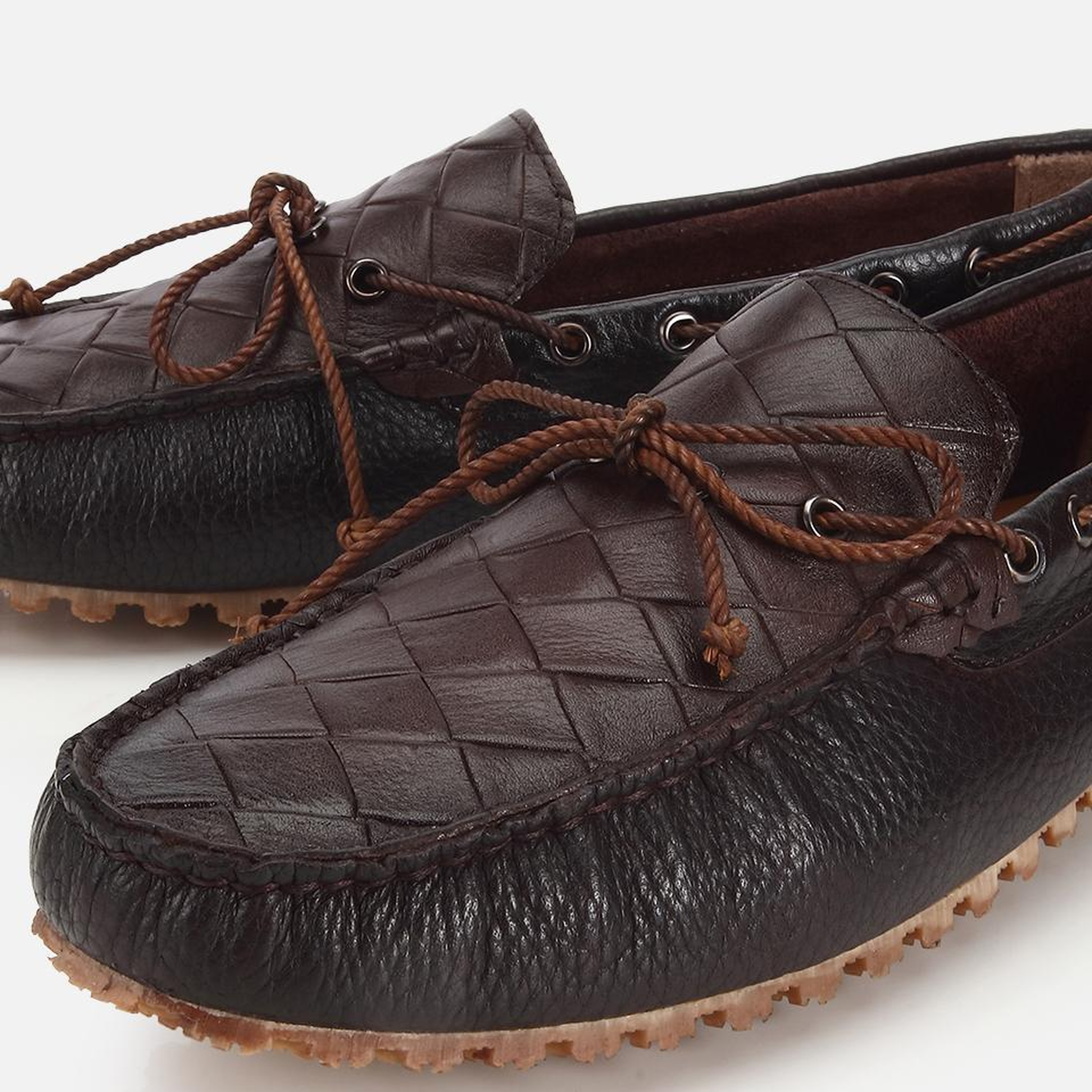 Erkek Deri Kahverengi Kroko Detaylı Günlük Loafer