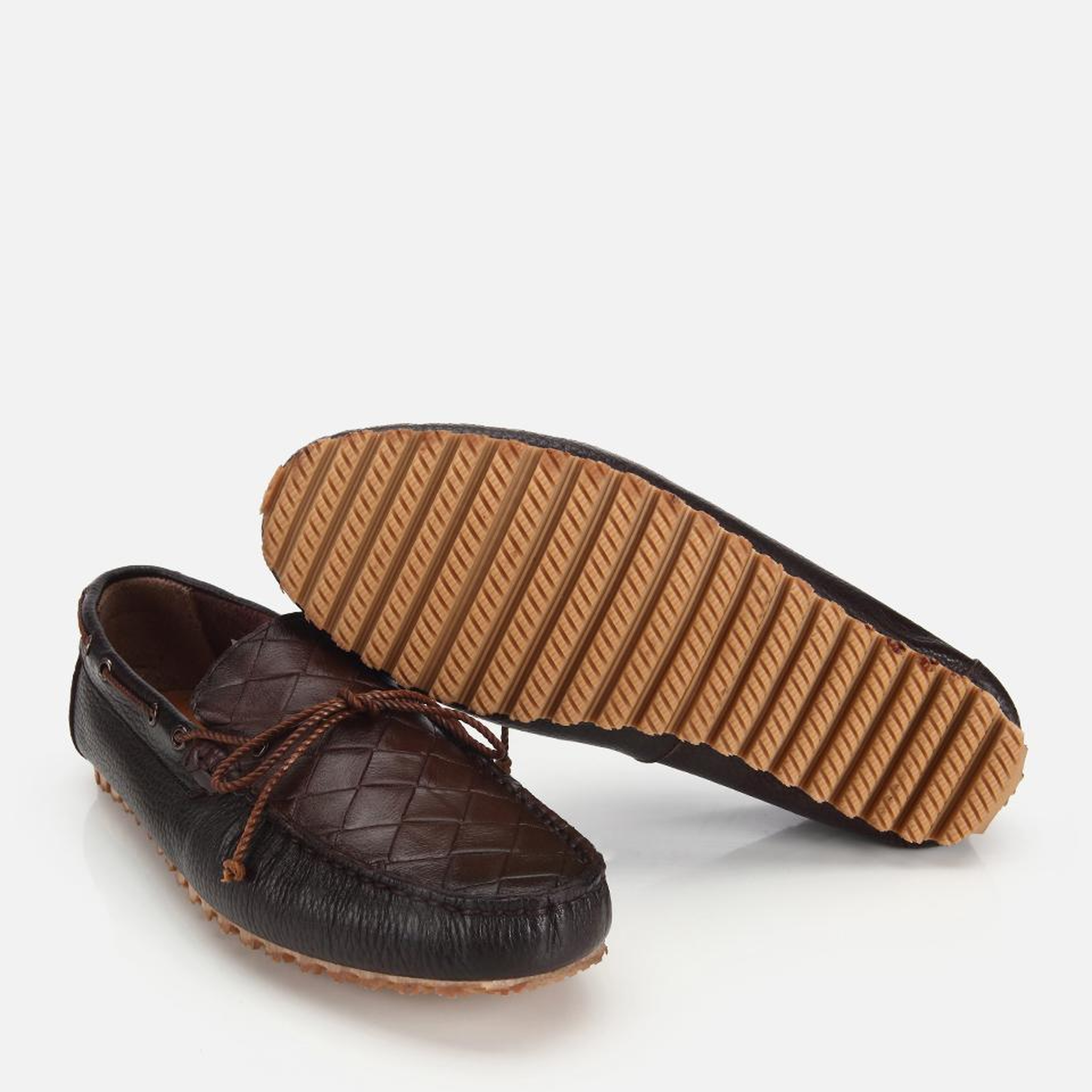 Erkek Deri Kahverengi Kroko Detaylı Günlük Loafer