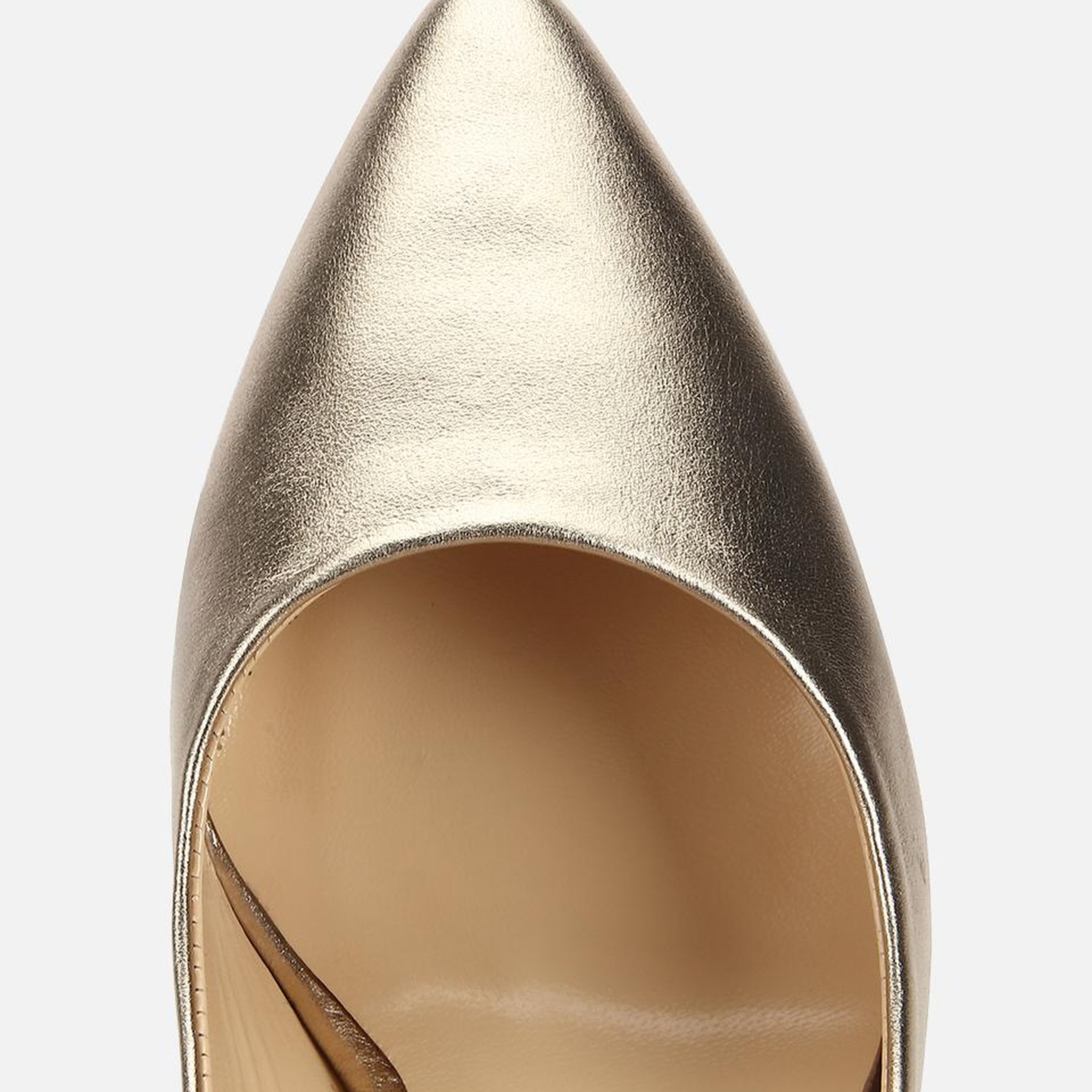 Kadın Deri Gold Yumuşak Dokulu Stiletto