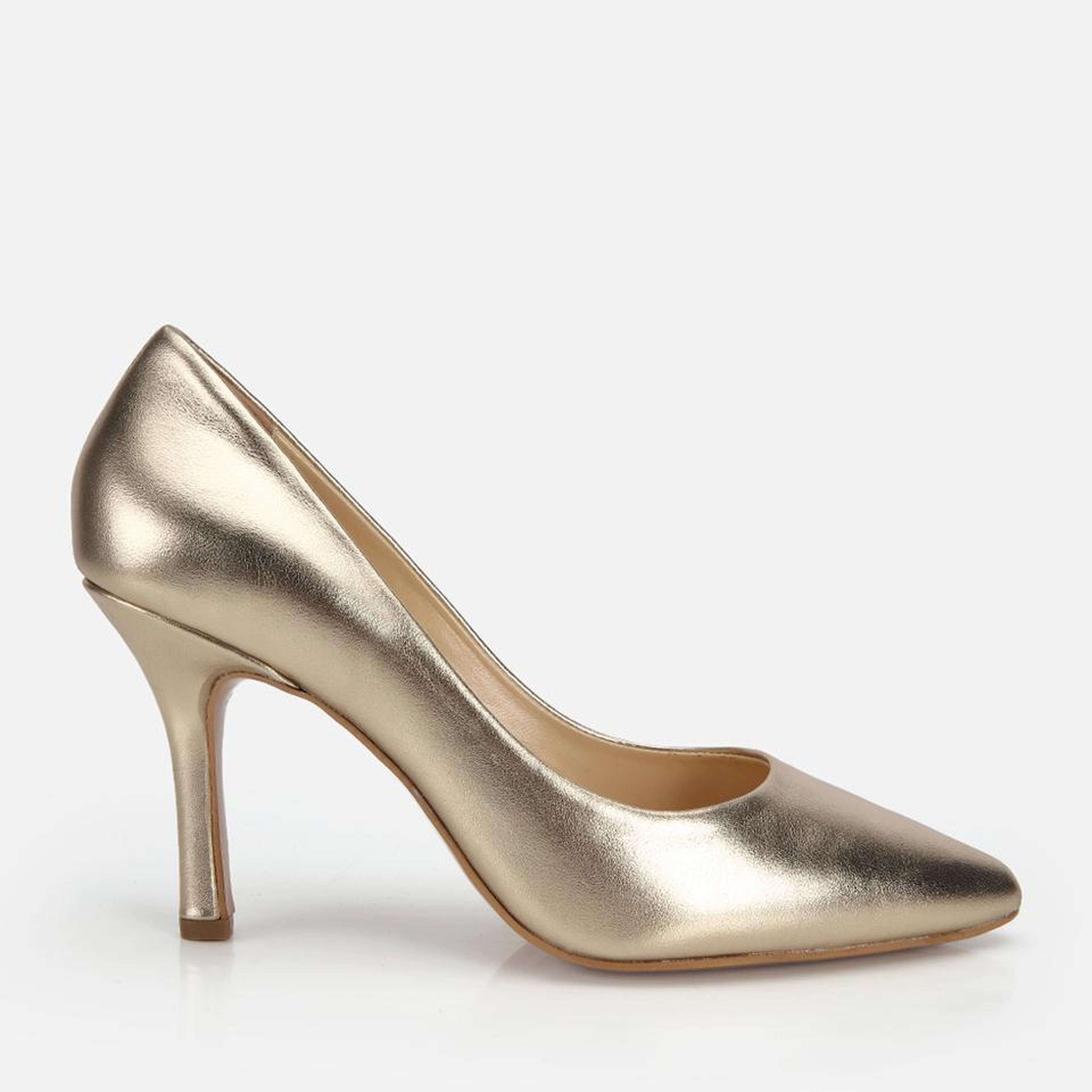 Kadın Deri Gold Yumuşak Dokulu Stiletto