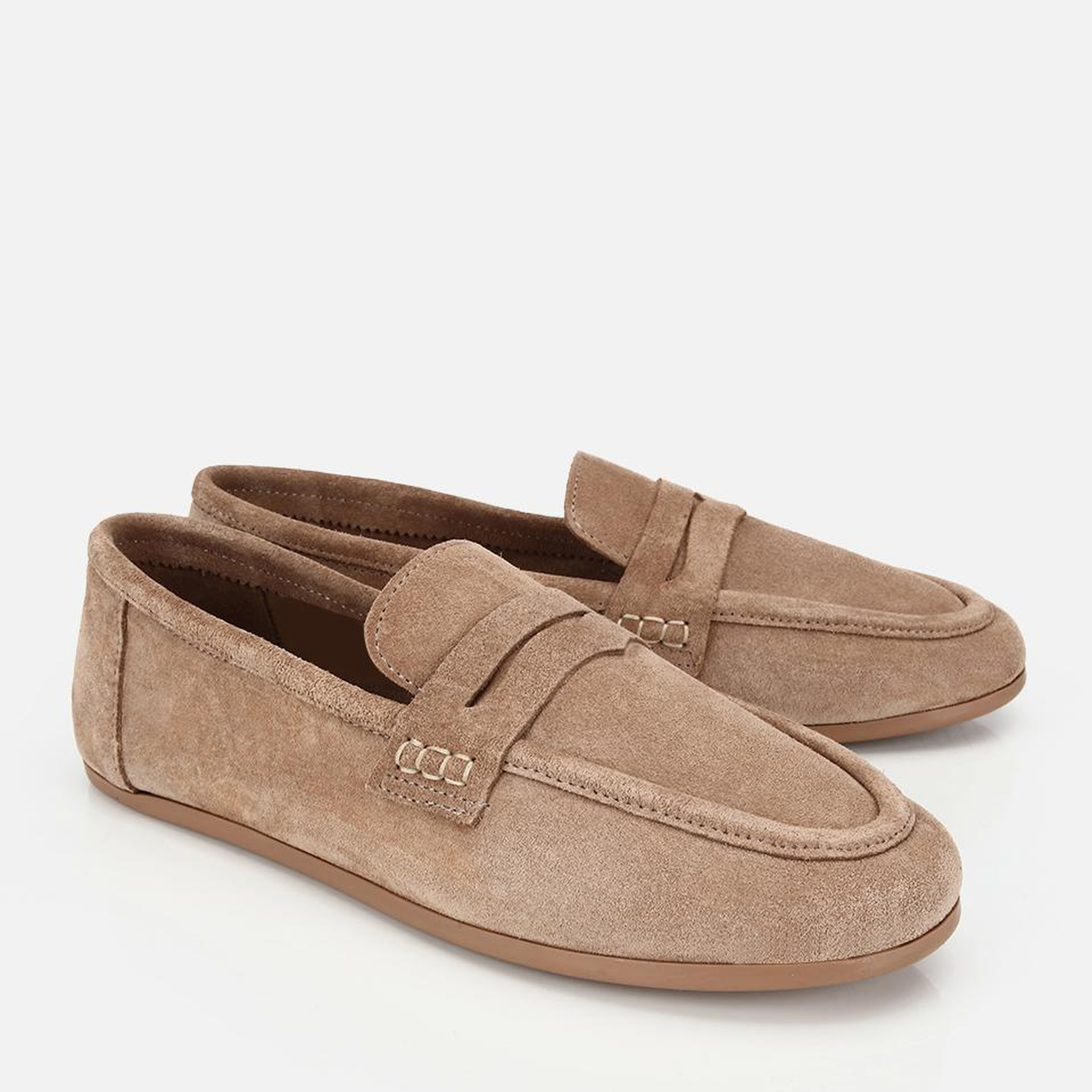 Kadın Süet Deri Vizon Yumuşak Dokulu Klasik Loafer