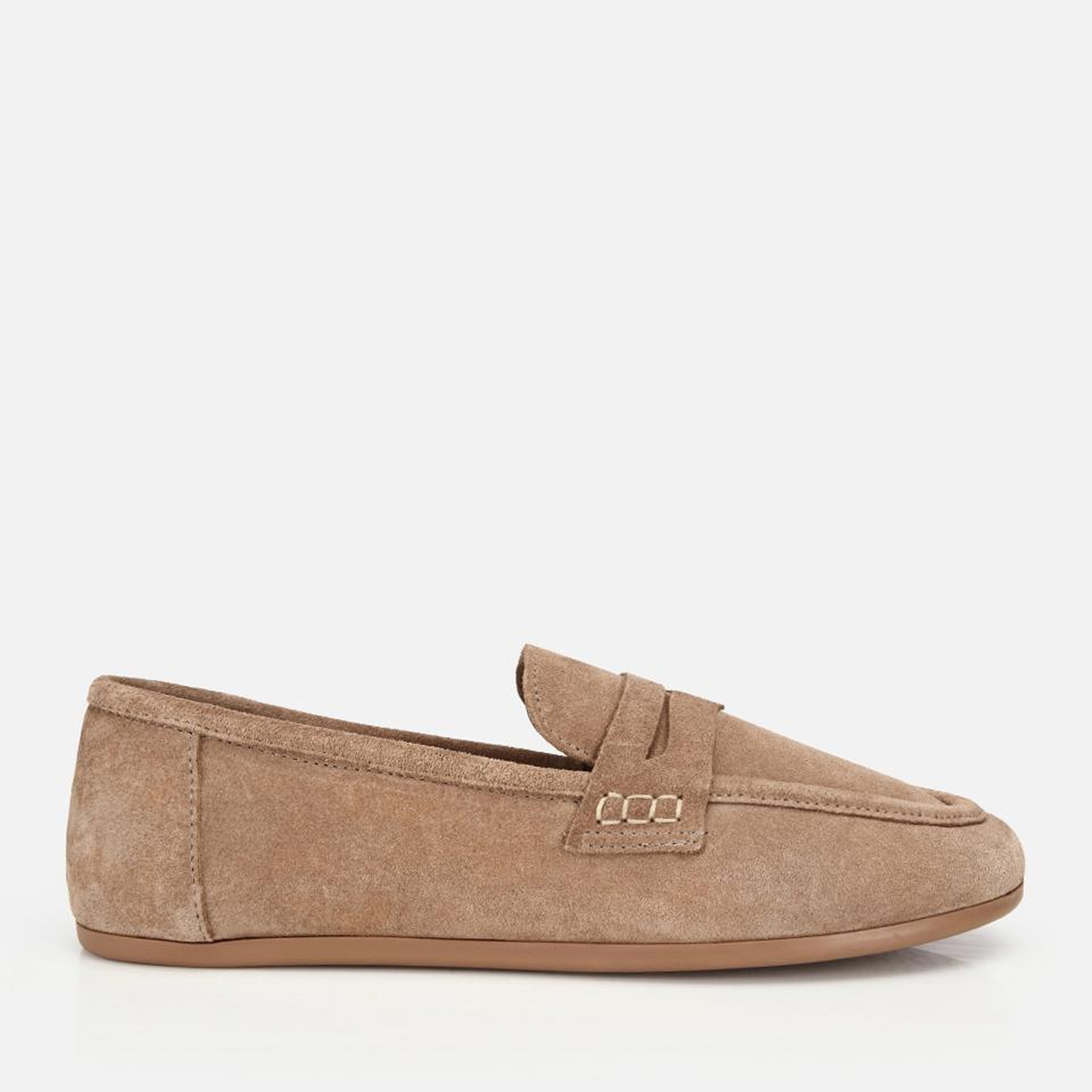 Kadın Süet Deri Vizon Yumuşak Dokulu Klasik Loafer