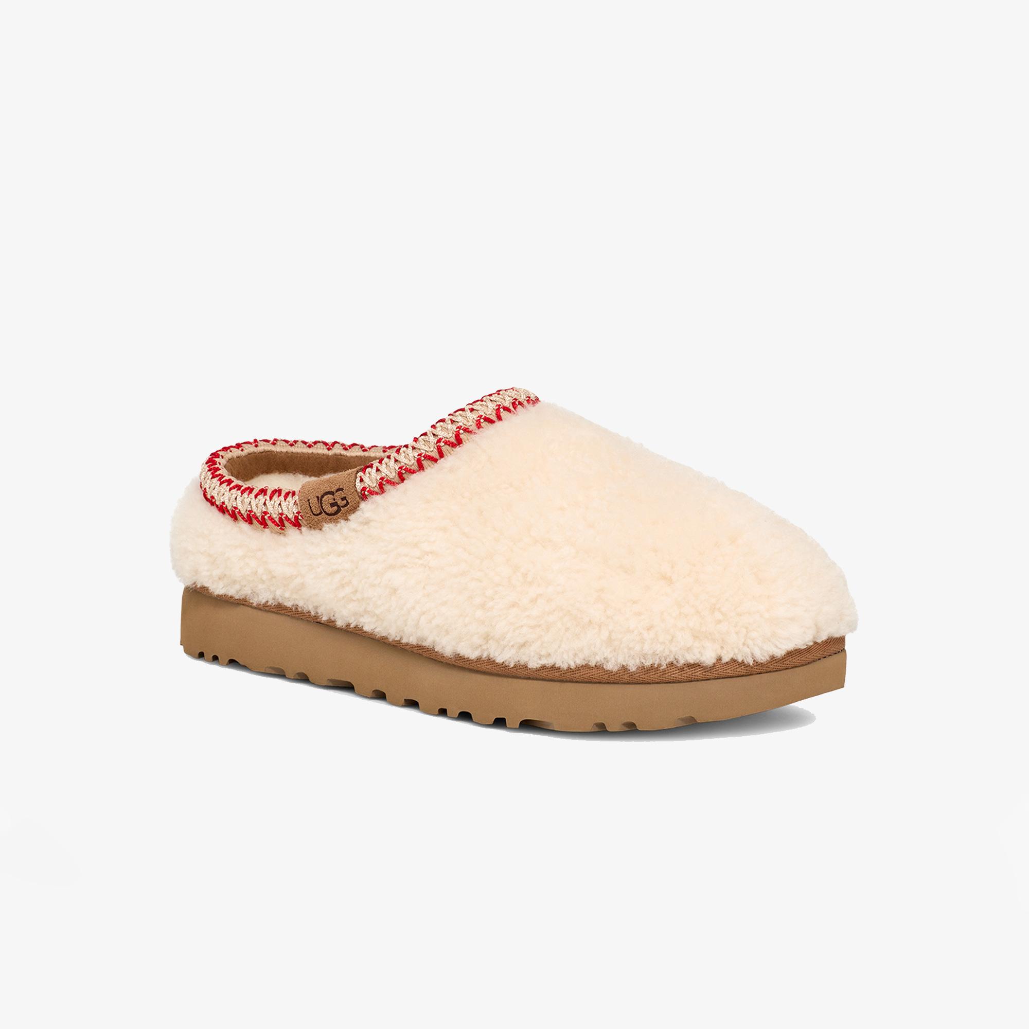 UGG Tasman Maxi Curly Kadın Krem Rengi Terlik