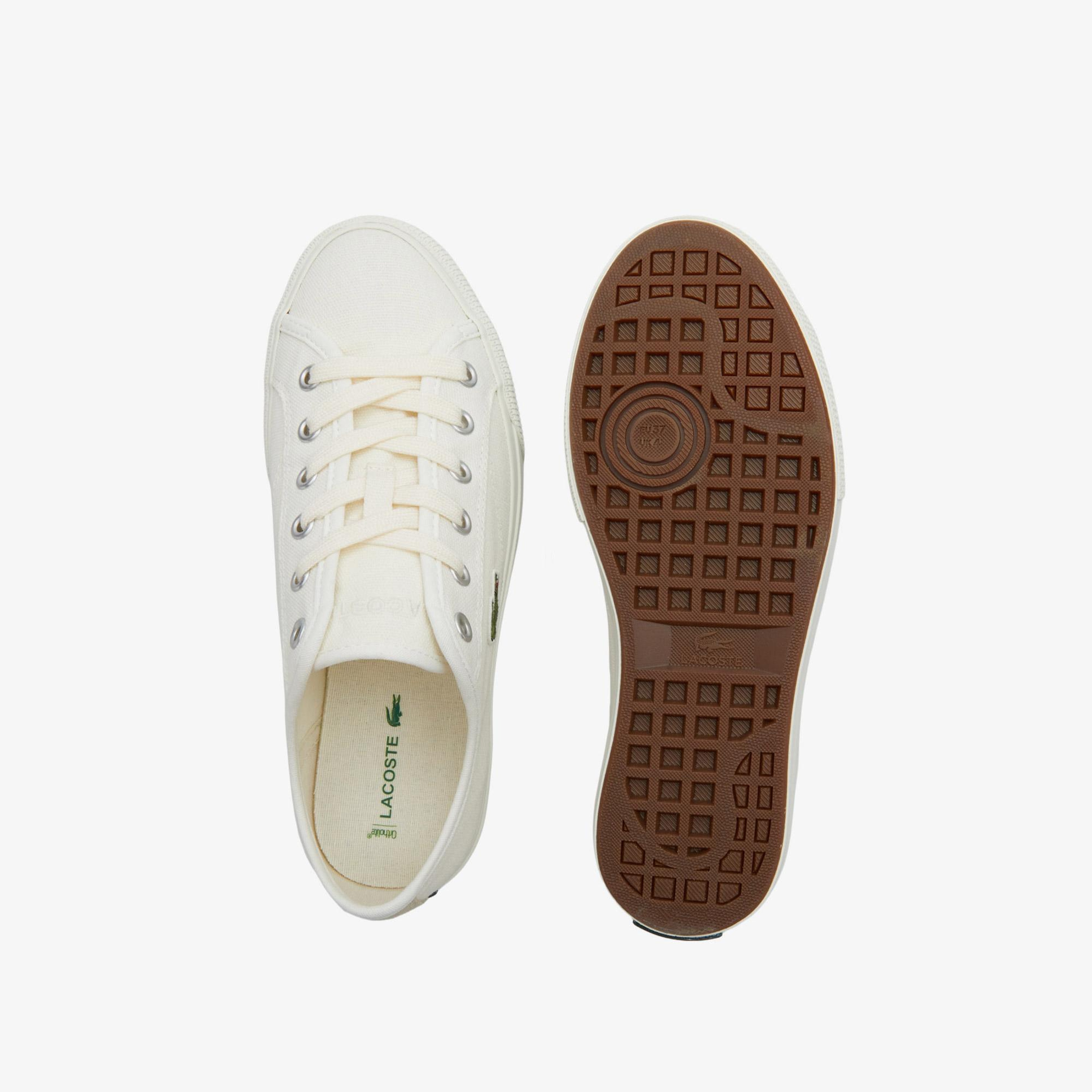 Lacoste Backcourt Kadın Krem Sneaker