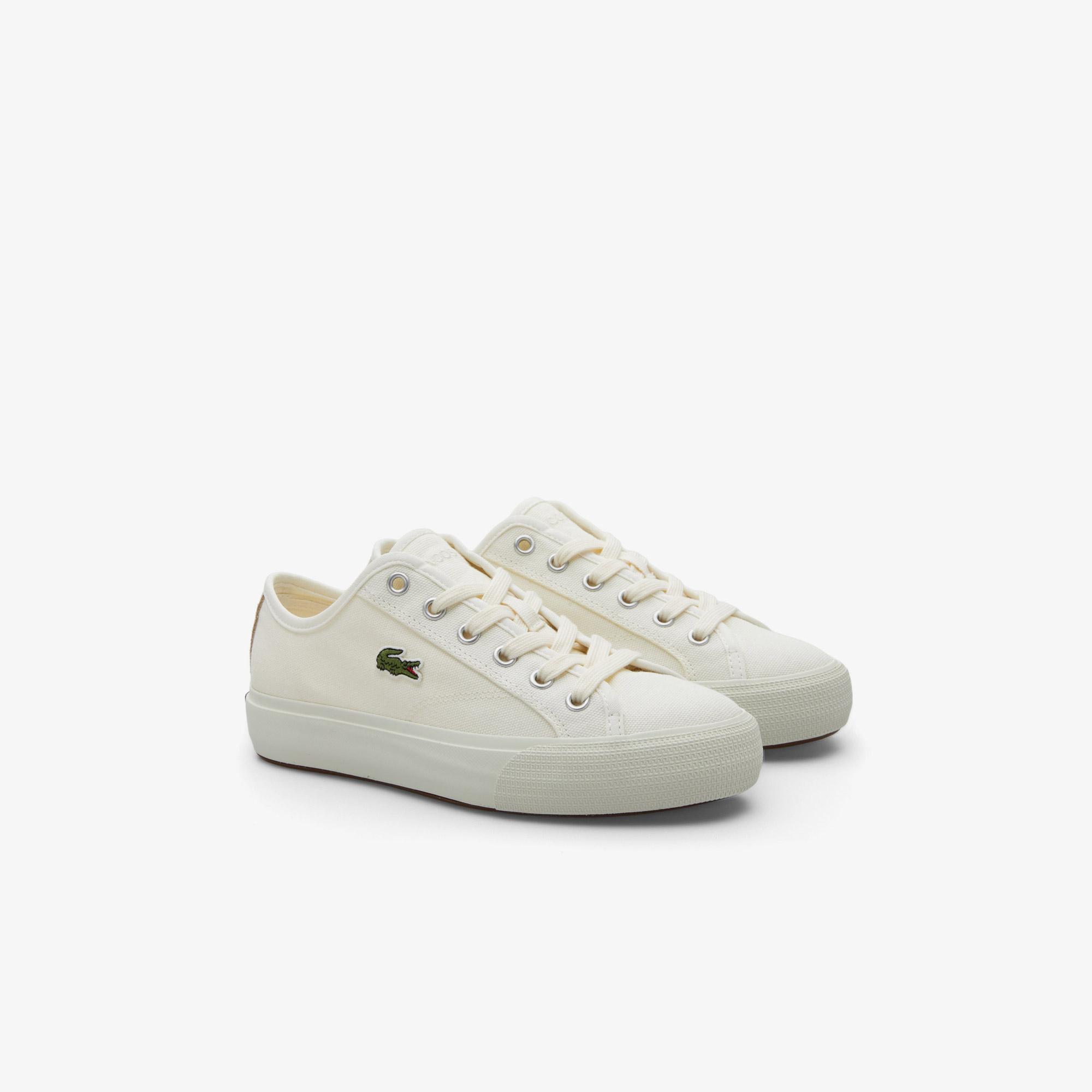Lacoste Backcourt Kadın Krem Sneaker