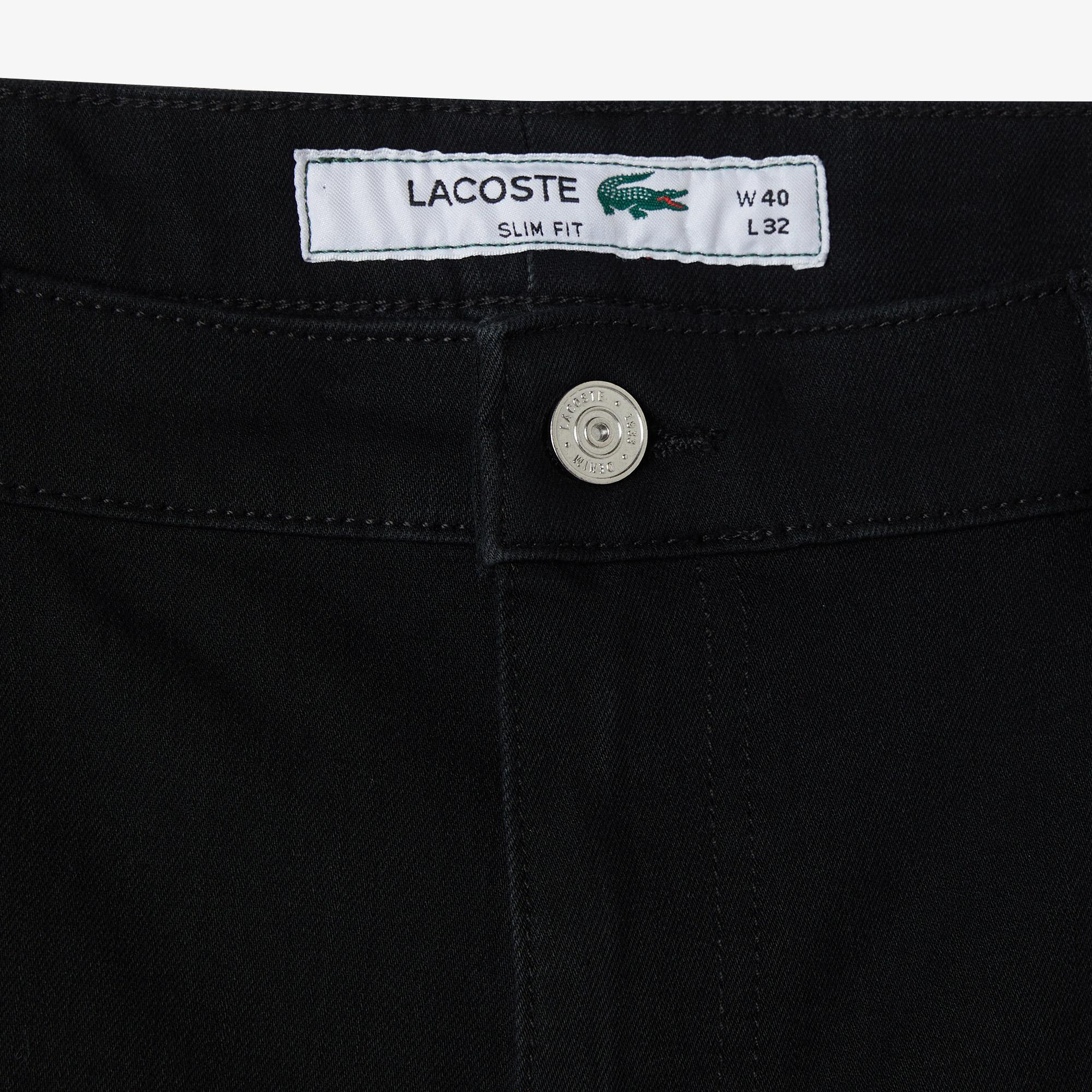 Lacoste Erkek Slim Fit Siyah Jean Pantolon