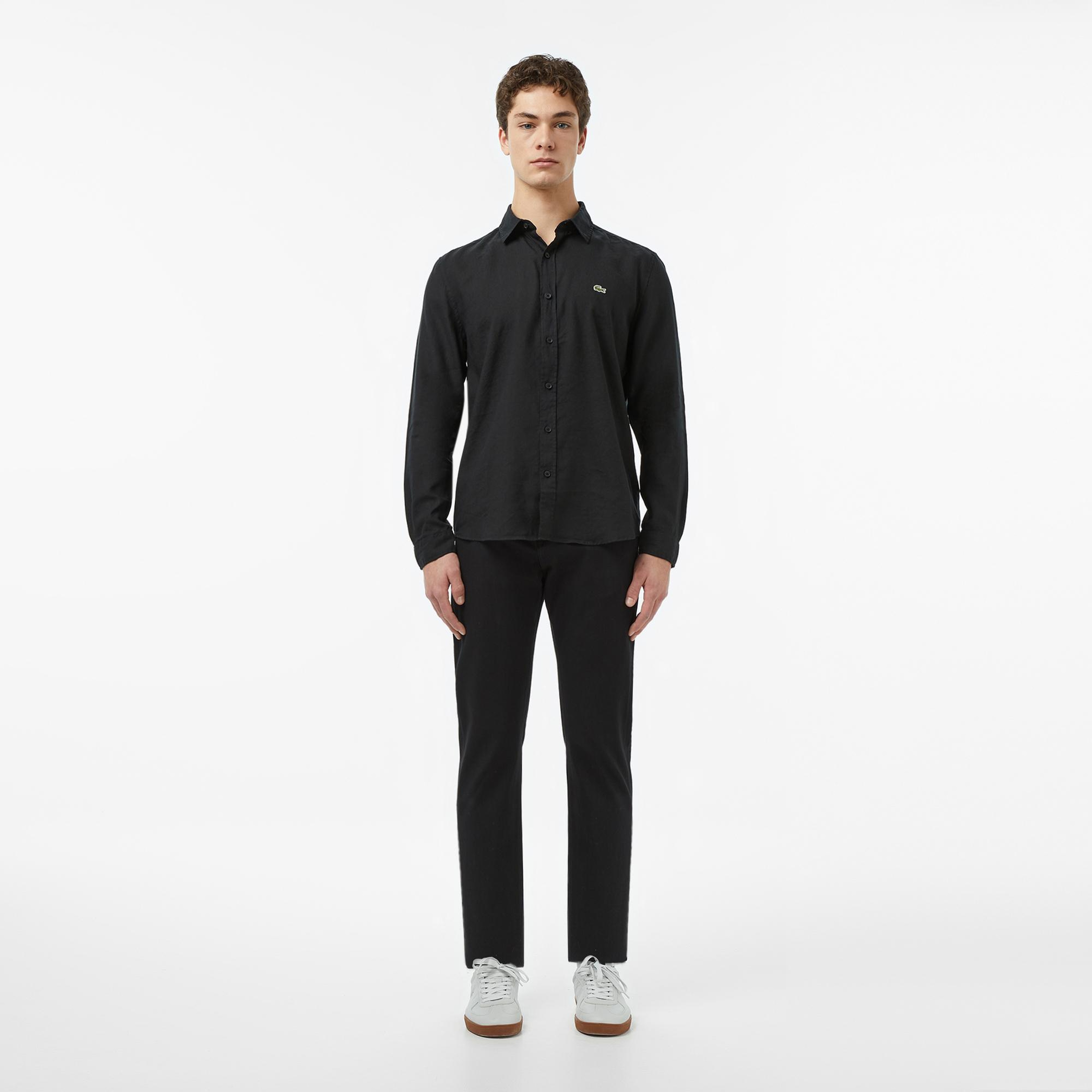 Lacoste Erkek Regular Fit Siyah Jean Pantolon
