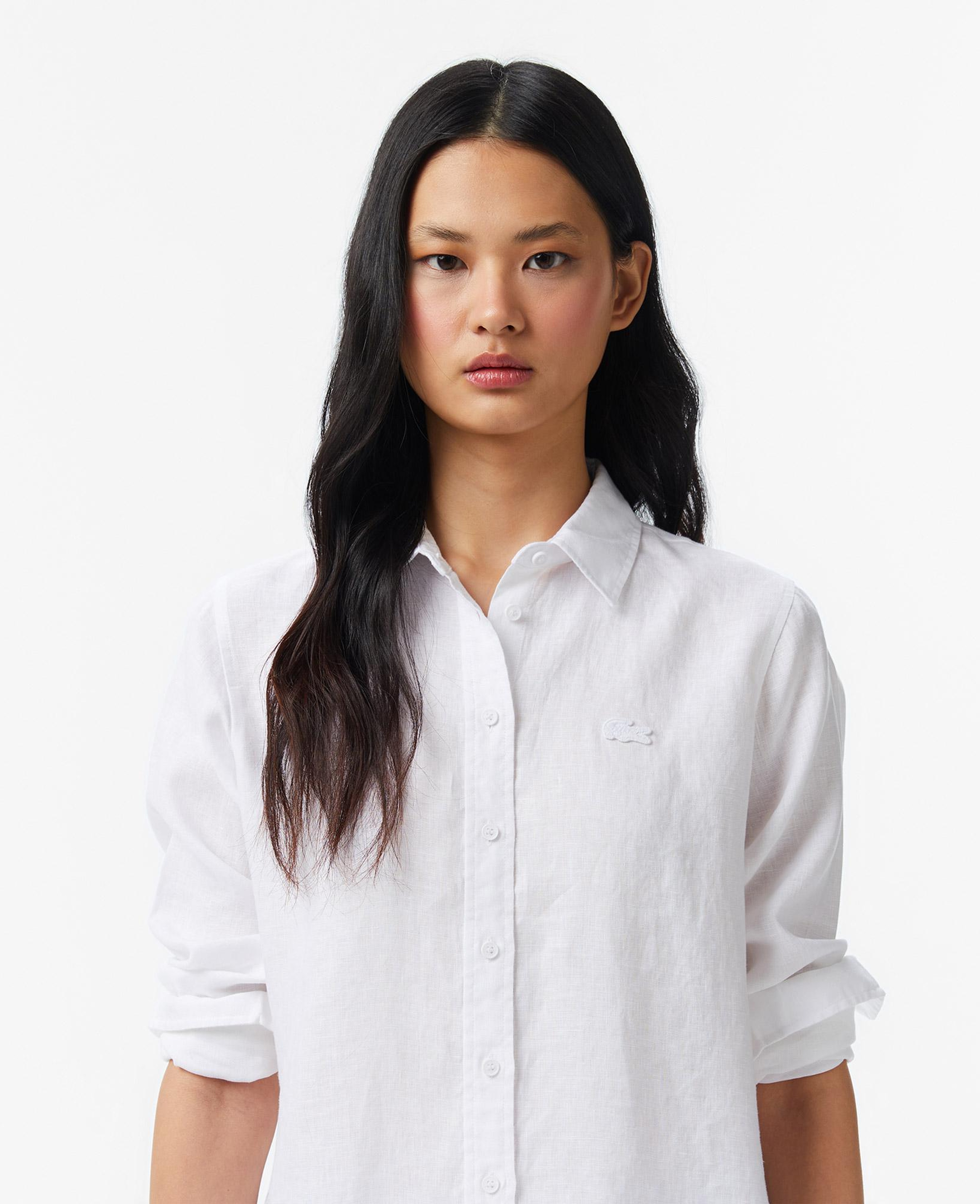 Lacoste Kadın Relaxed Fit Beyaz Gömlek