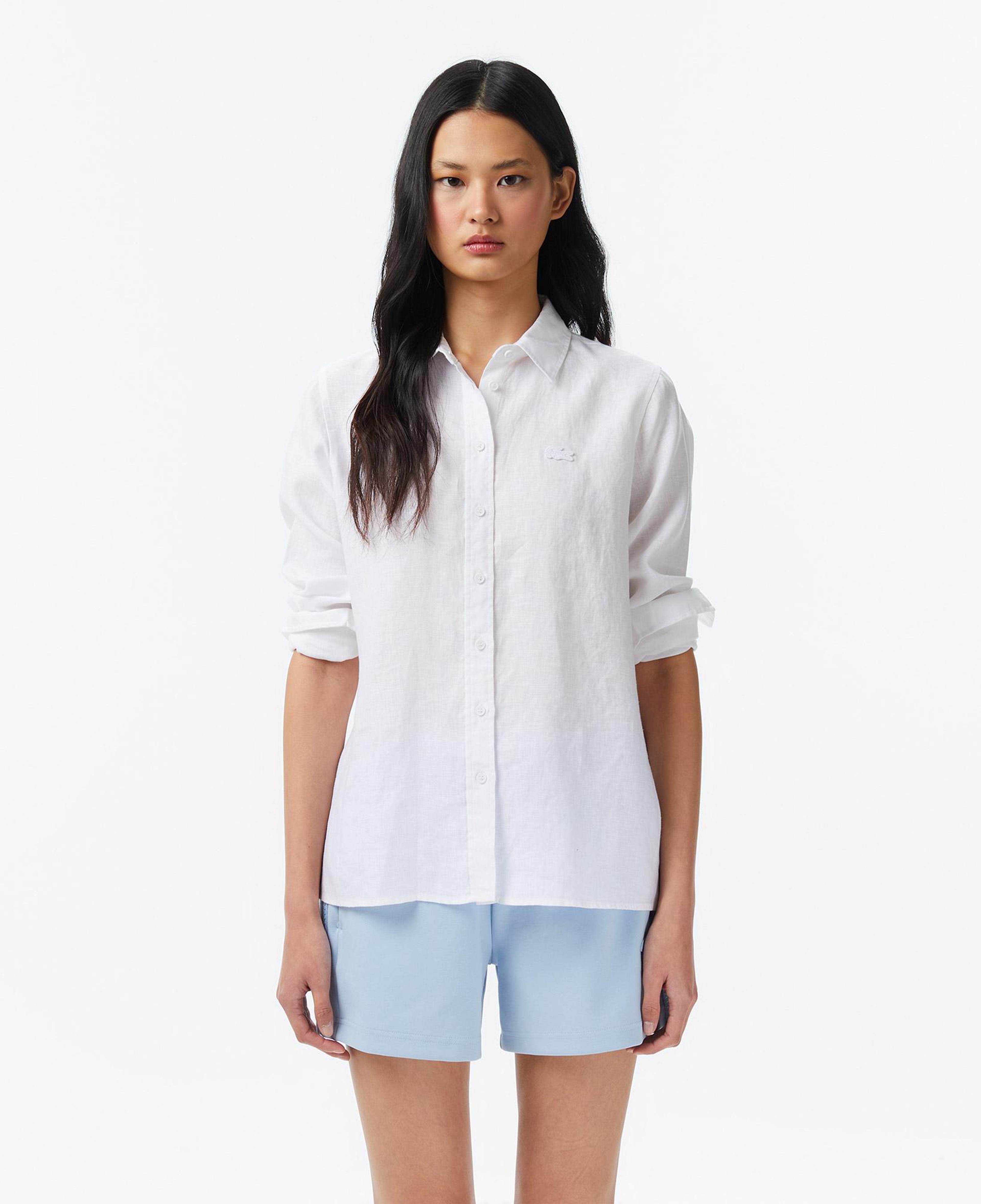 Lacoste Kadın Relaxed Fit Beyaz Gömlek
