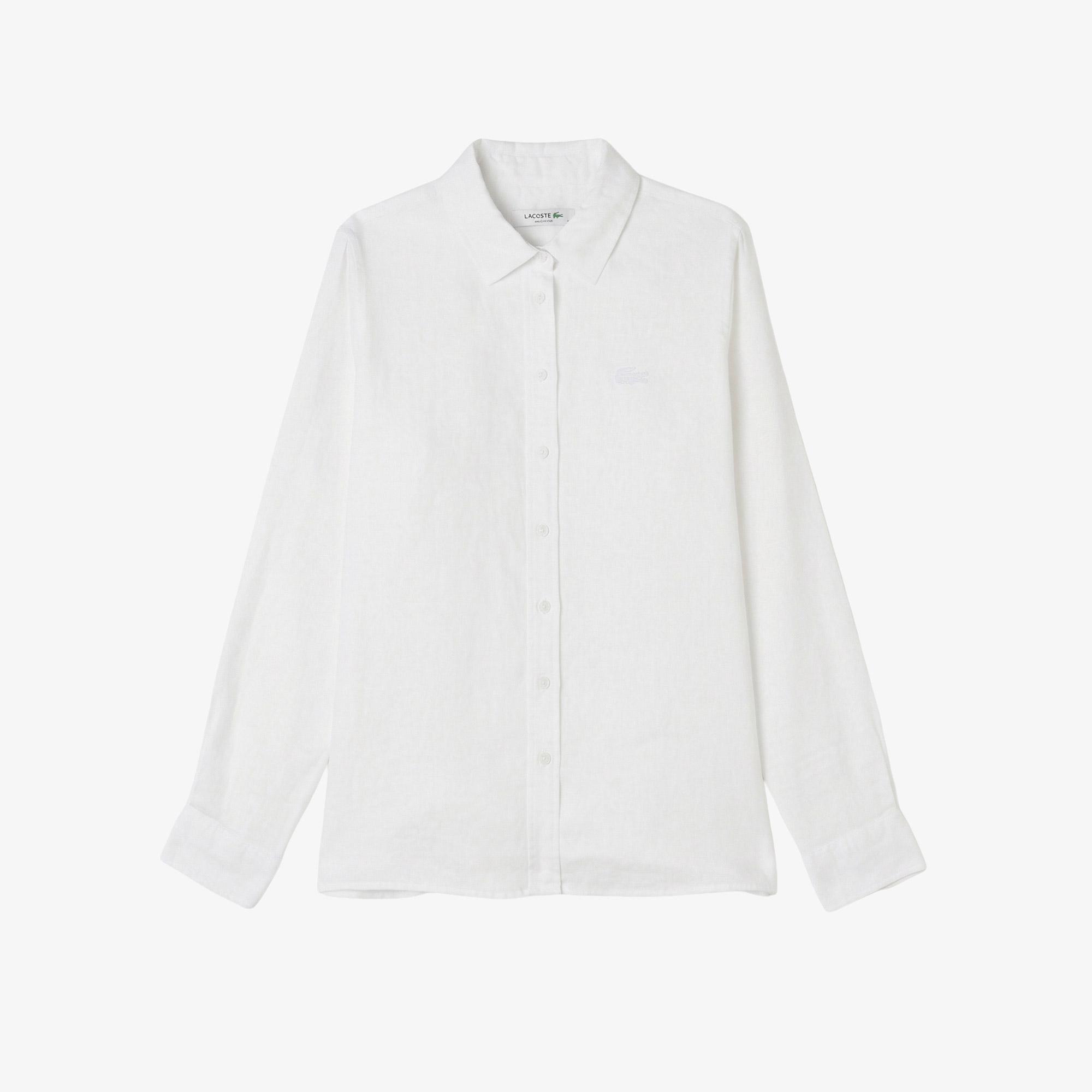 Lacoste Kadın Relaxed Fit Beyaz Gömlek