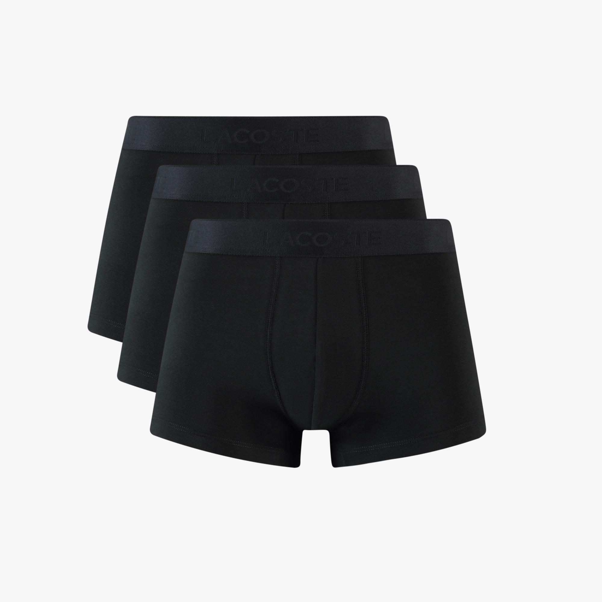 Lacoste Erkek 3'lü Siyah Boxer