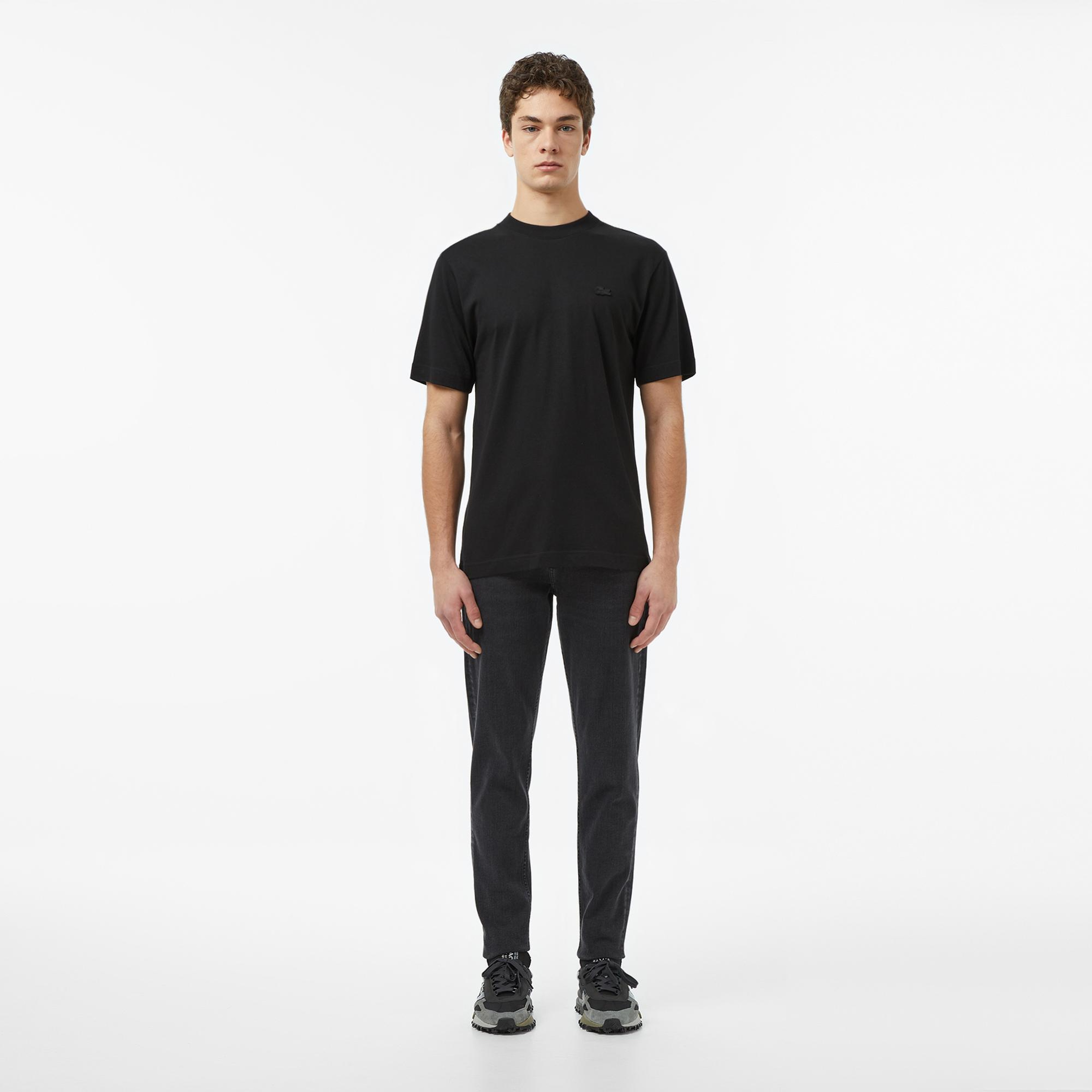 Lacoste Erkek Relaxed Fit Bisiklet Yaka Siyah T-Shirt