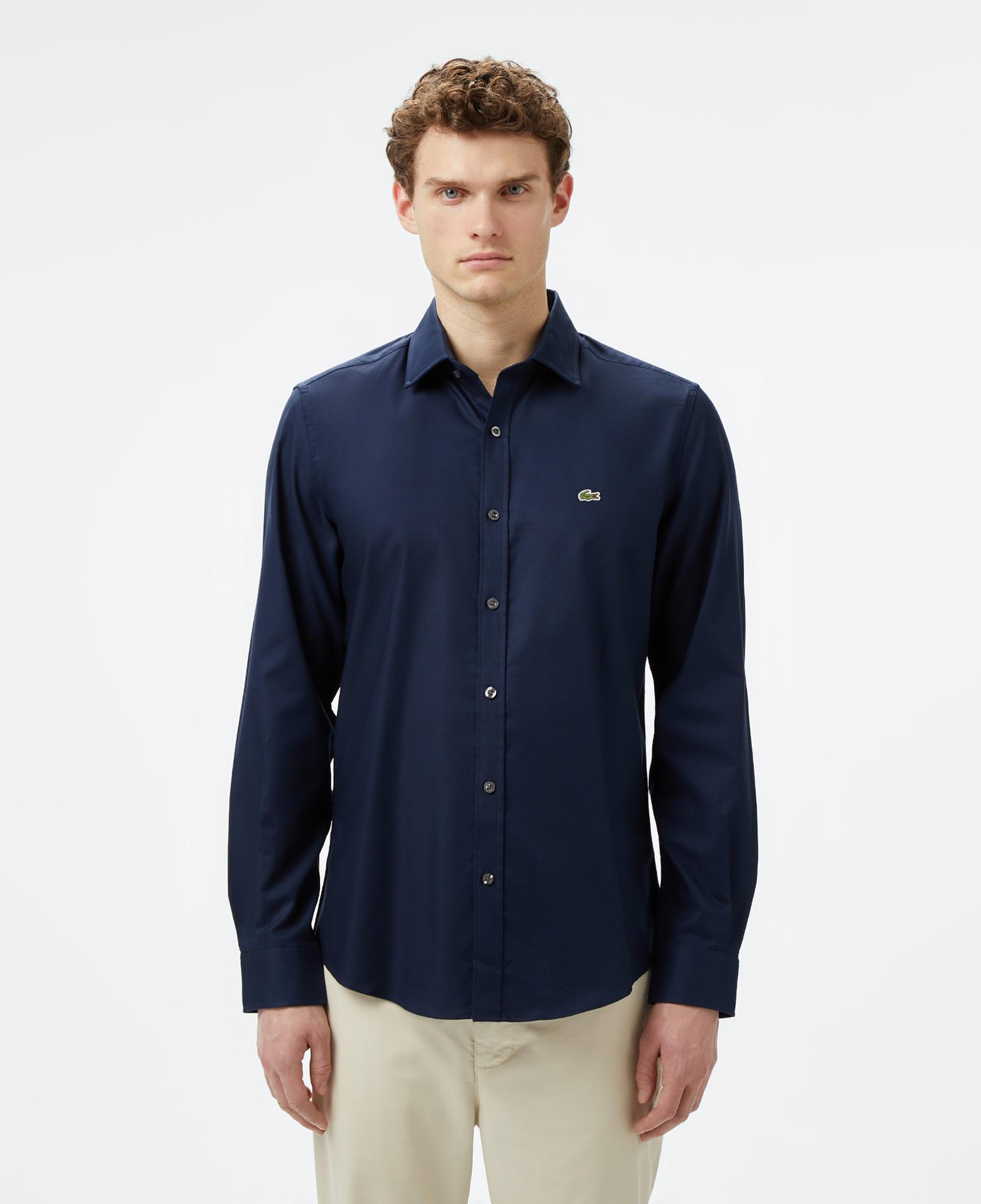 Lacoste Erkek Slim Fit Lacivert Gömlek