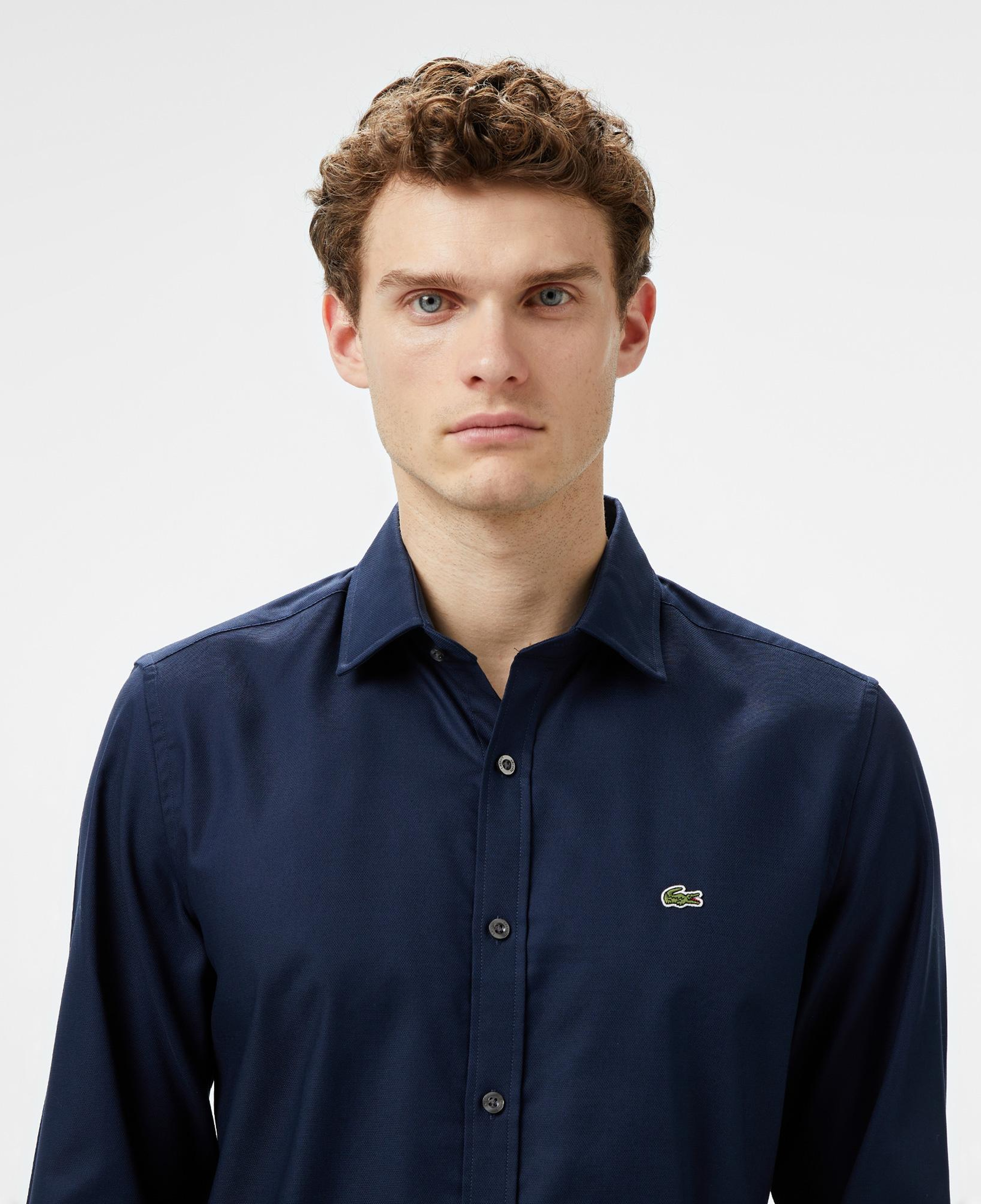 Lacoste Erkek Slim Fit Lacivert Gömlek