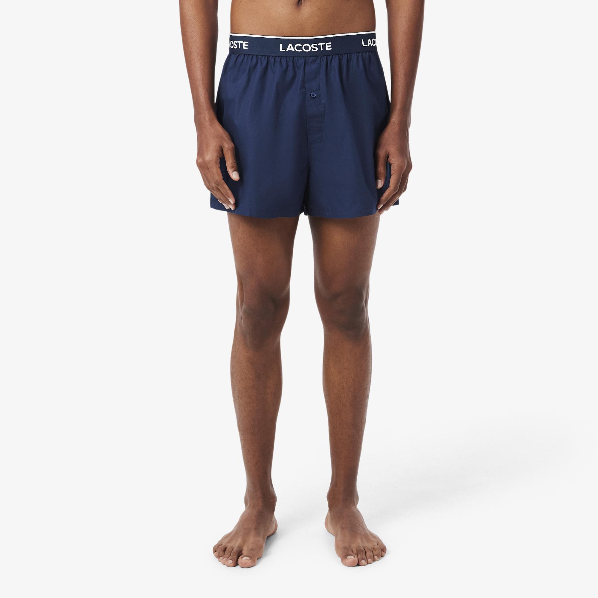 Lacoste Erkek 3'lü Mavi Boxer