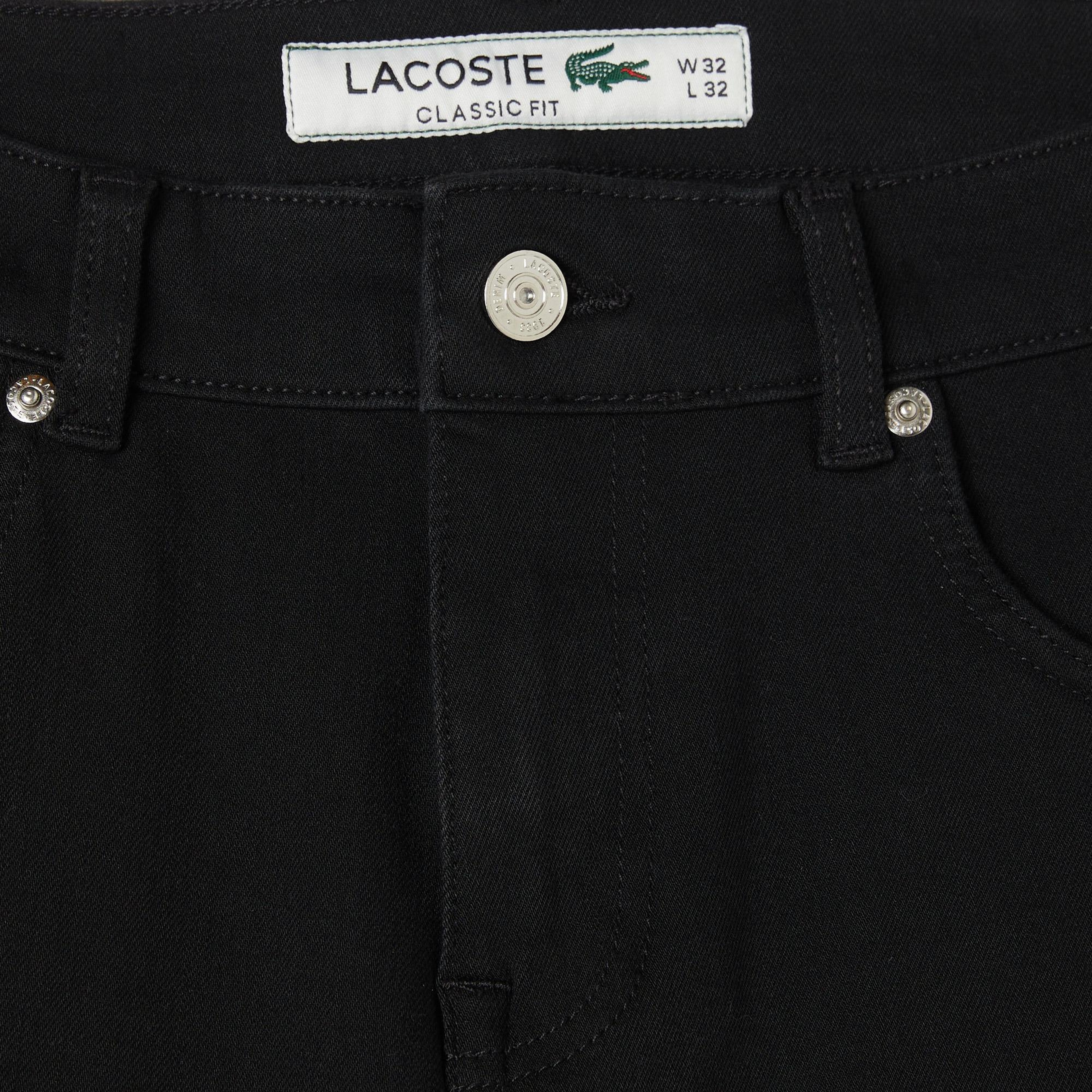 Lacoste Erkek Regular Fit Siyah Jean Pantolon