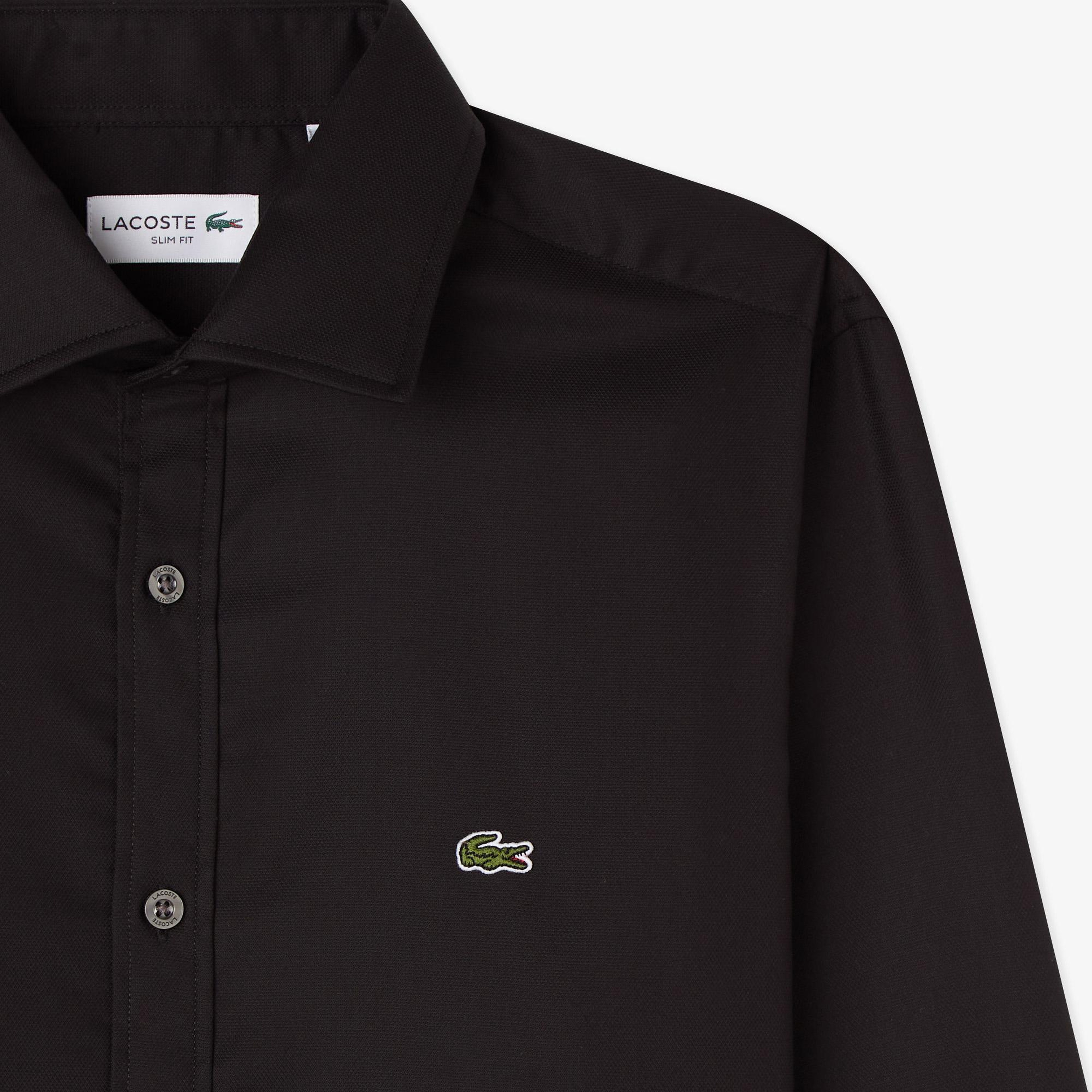 Lacoste Erkek Slim Fit Siyah Gömlek