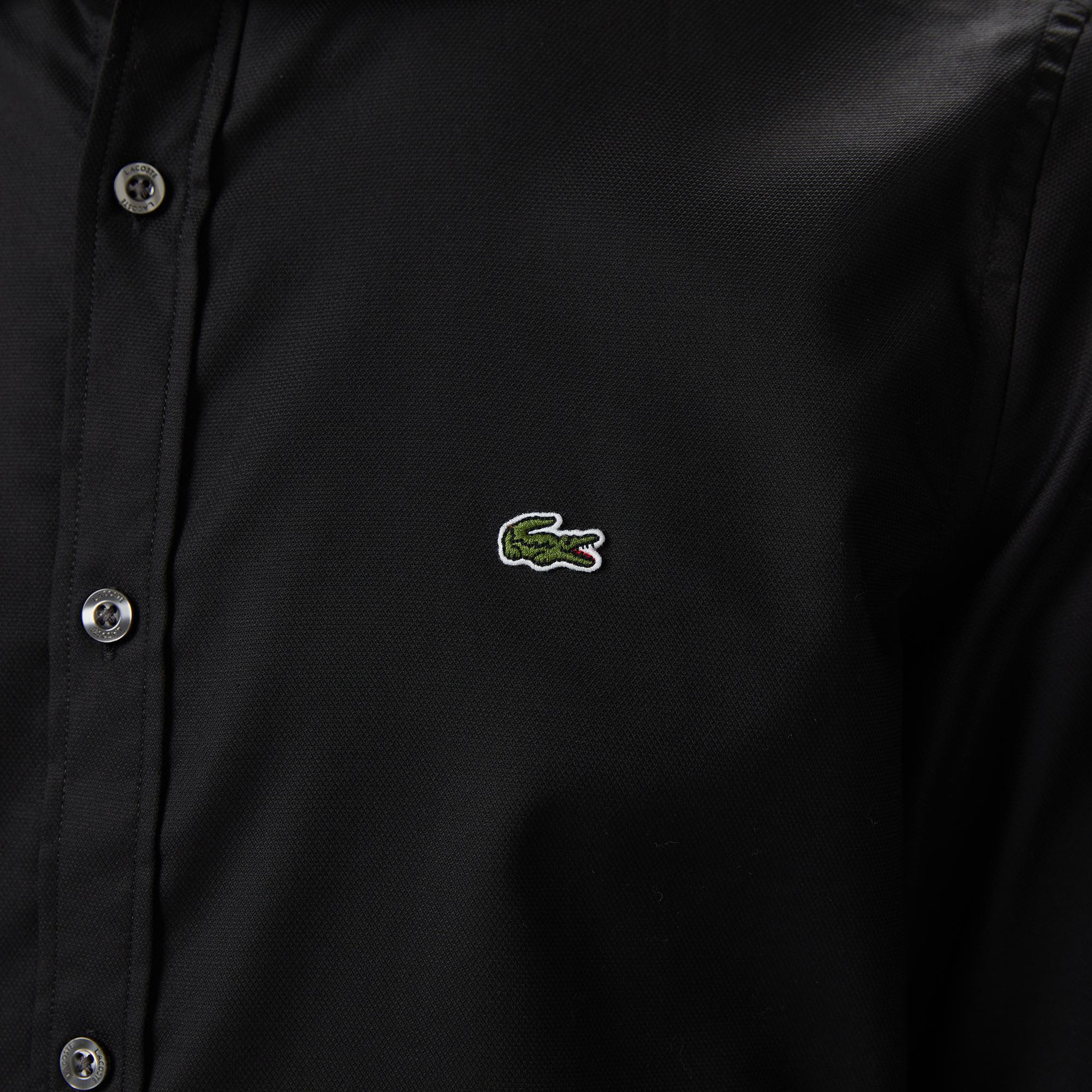 Lacoste Erkek Slim Fit Siyah Gömlek