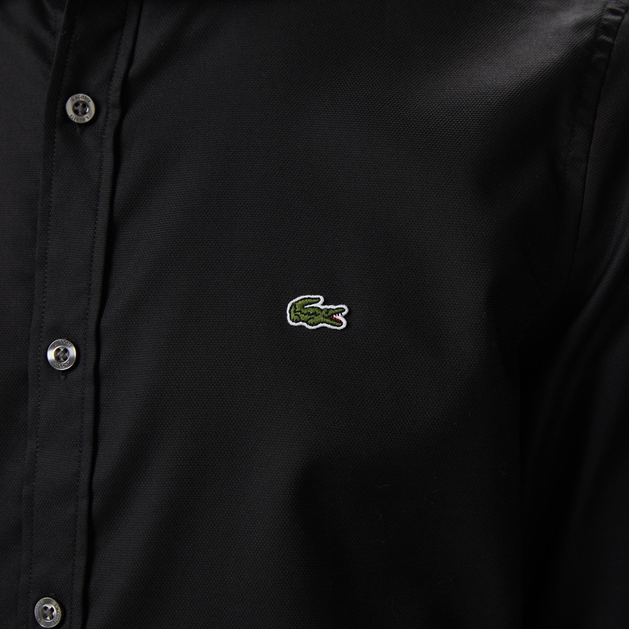 Lacoste Erkek Slim Fit Siyah Gömlek