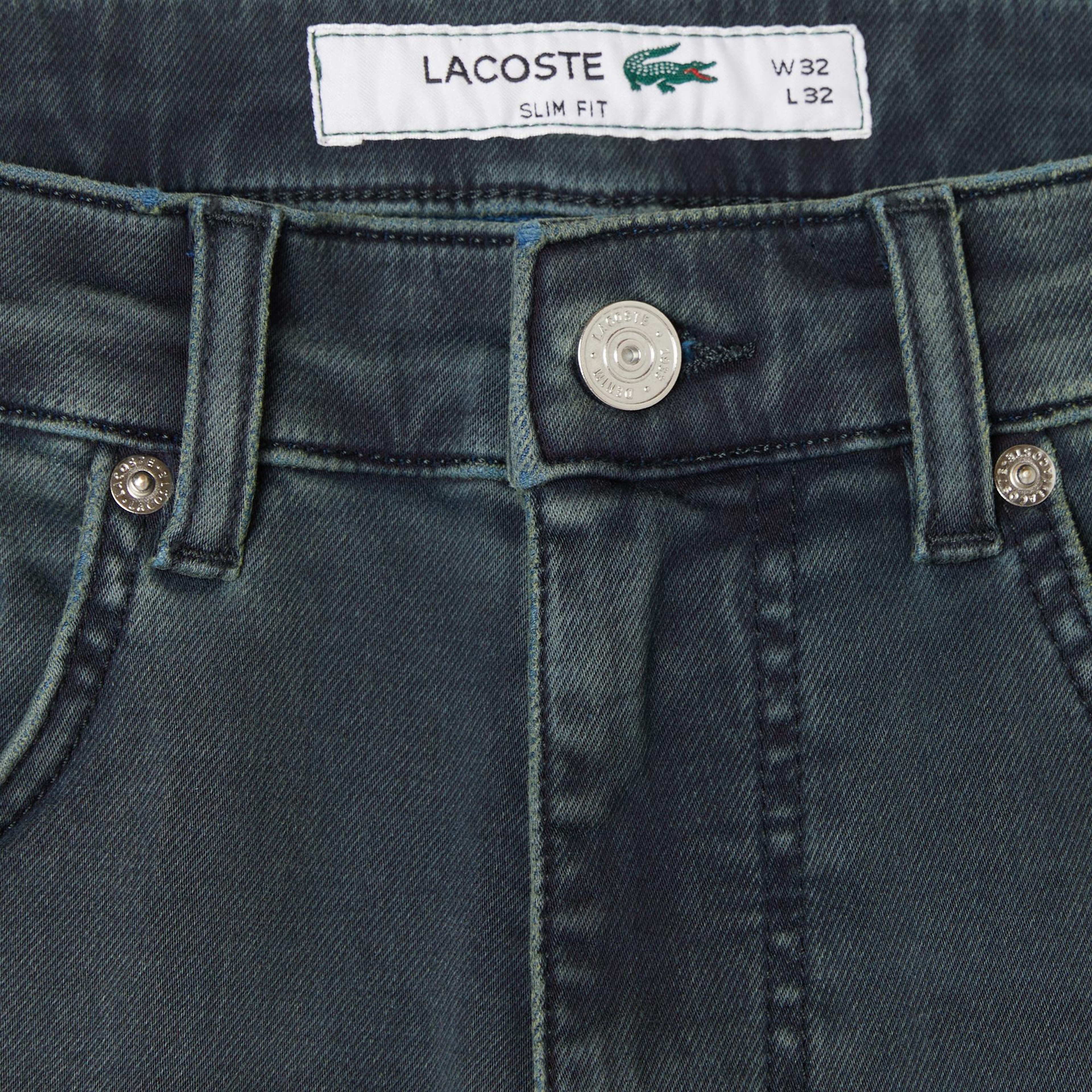 Lacoste Erkek Slim Fit Denim Lacivert Jean Pantolon