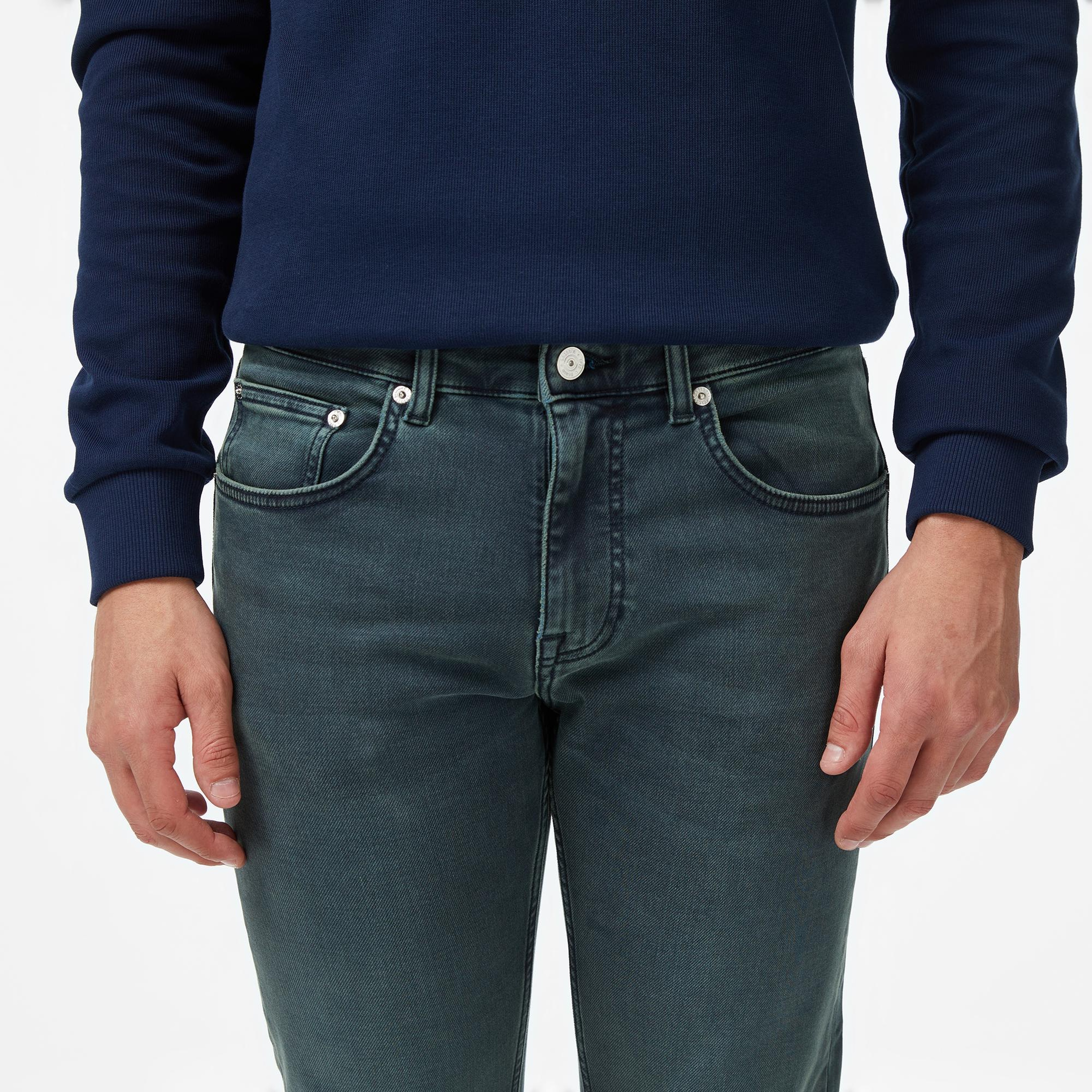 Lacoste Erkek Slim Fit Denim Lacivert Jean Pantolon