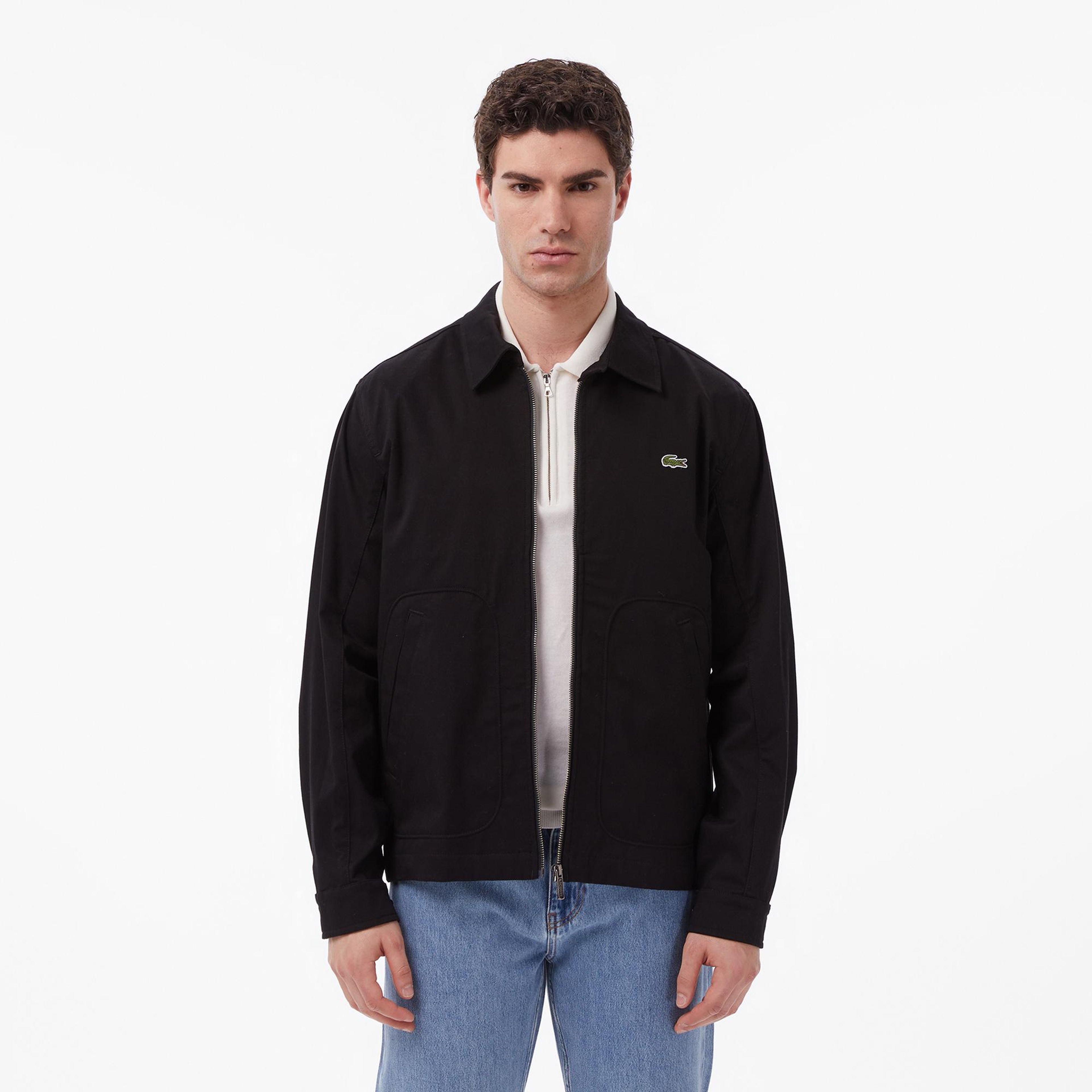 Lacoste Erkek Gömlek Yaka Siyah Ceket