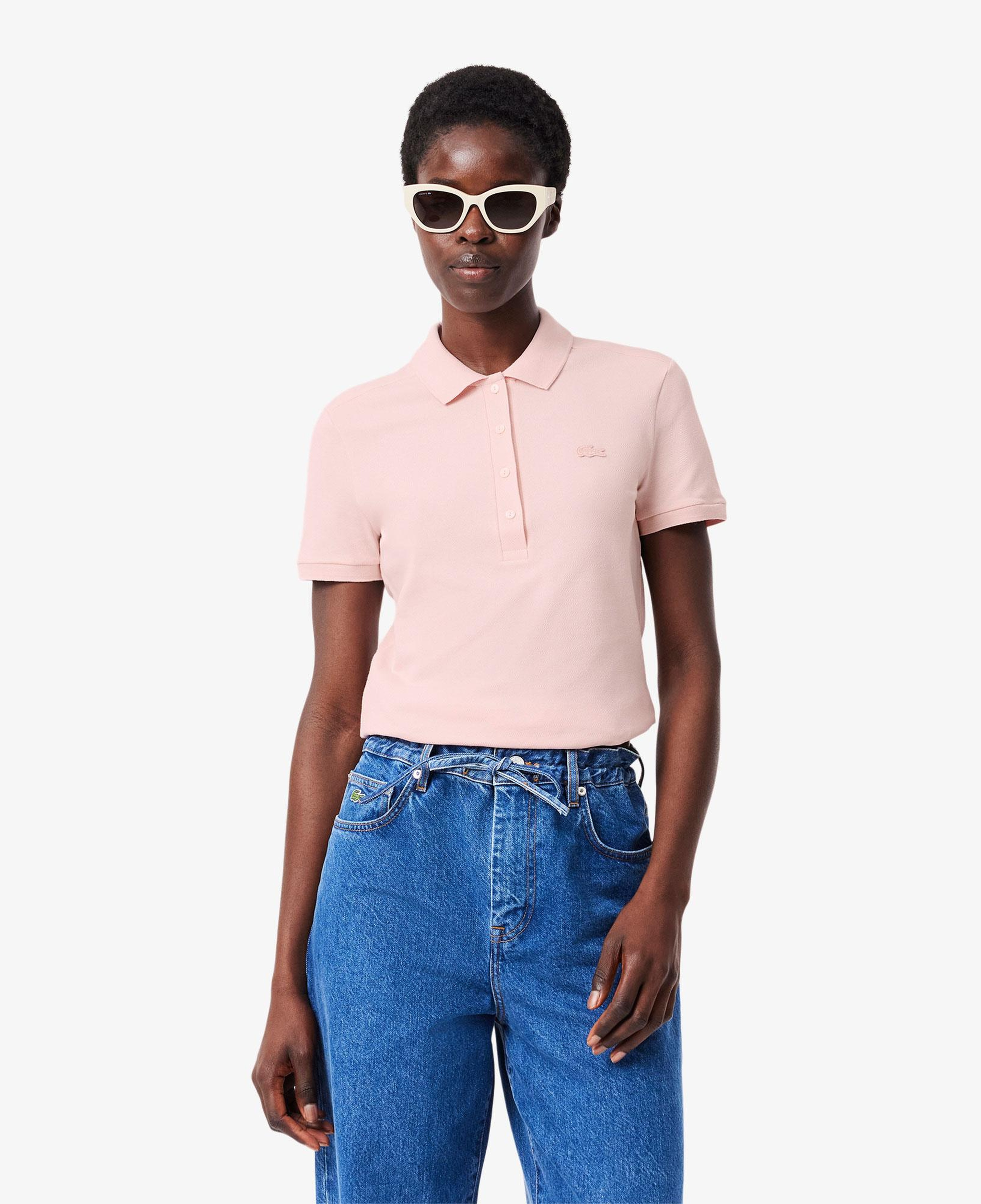Lacoste L.12.D Kadın Slim Fit Pembe Polo