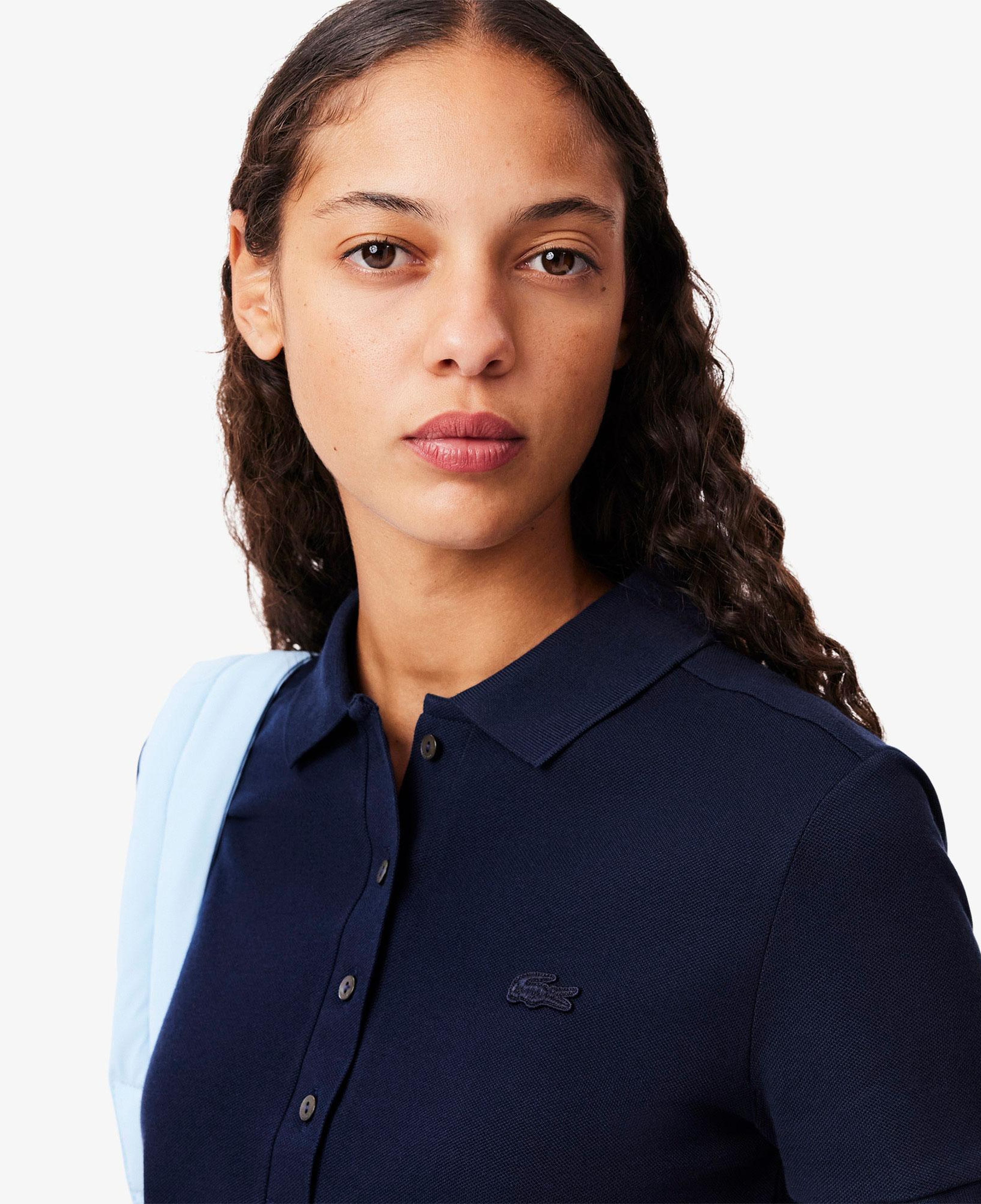 Lacoste L.12.D Kadın Slim Fit Lacivert Polo