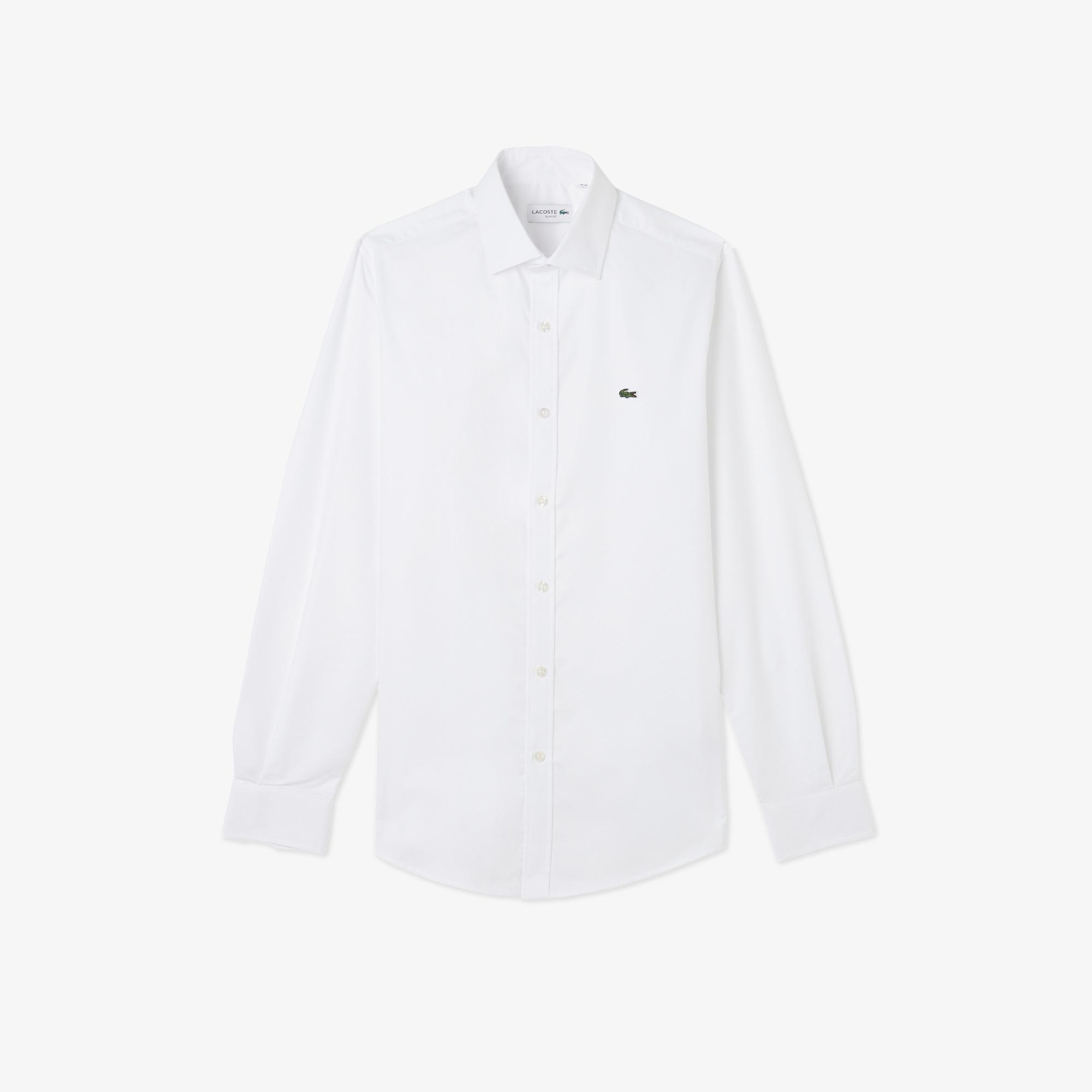 Lacoste Erkek Slim Fit Beyaz Gömlek