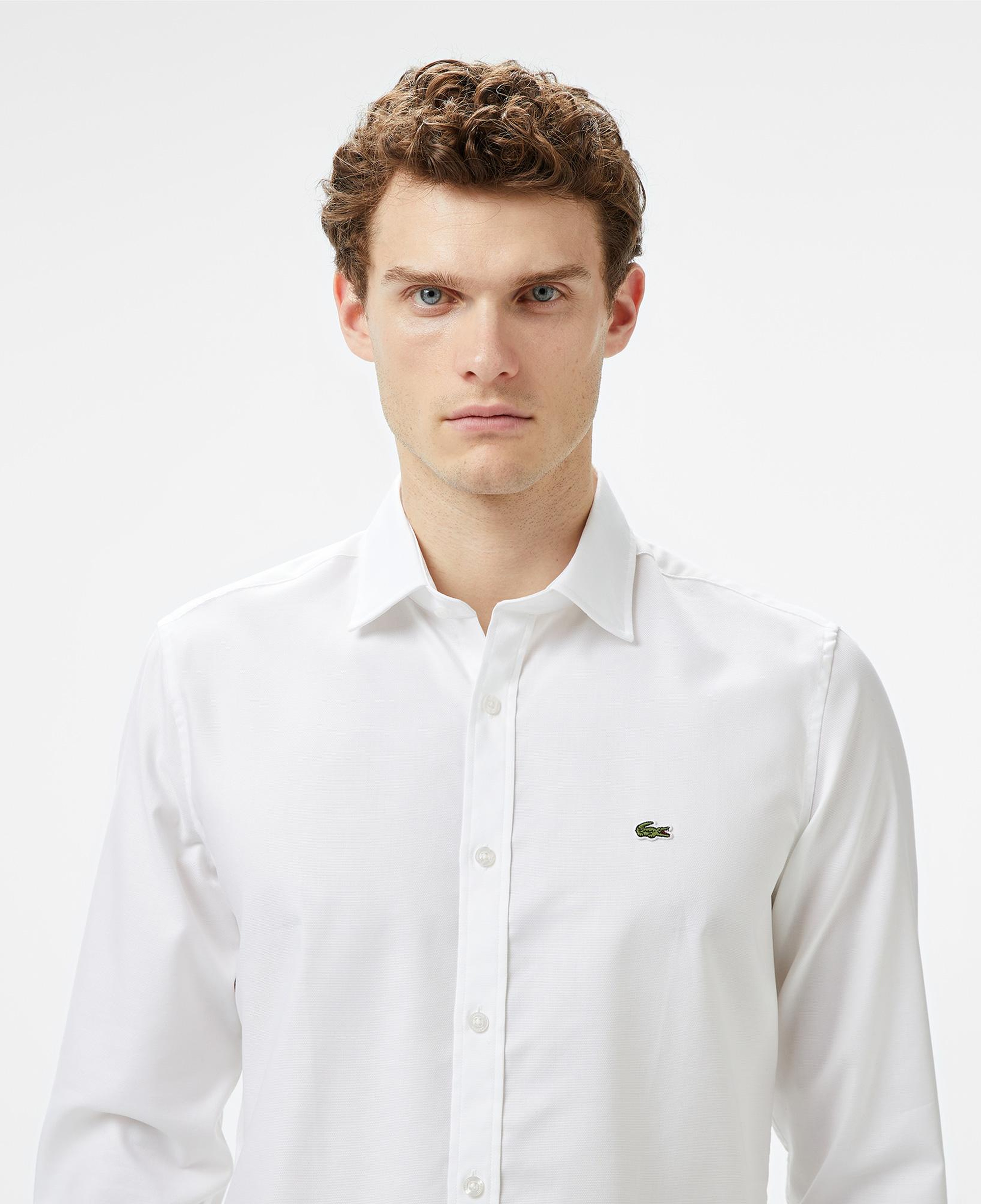 Lacoste Erkek Slim Fit Beyaz Gömlek