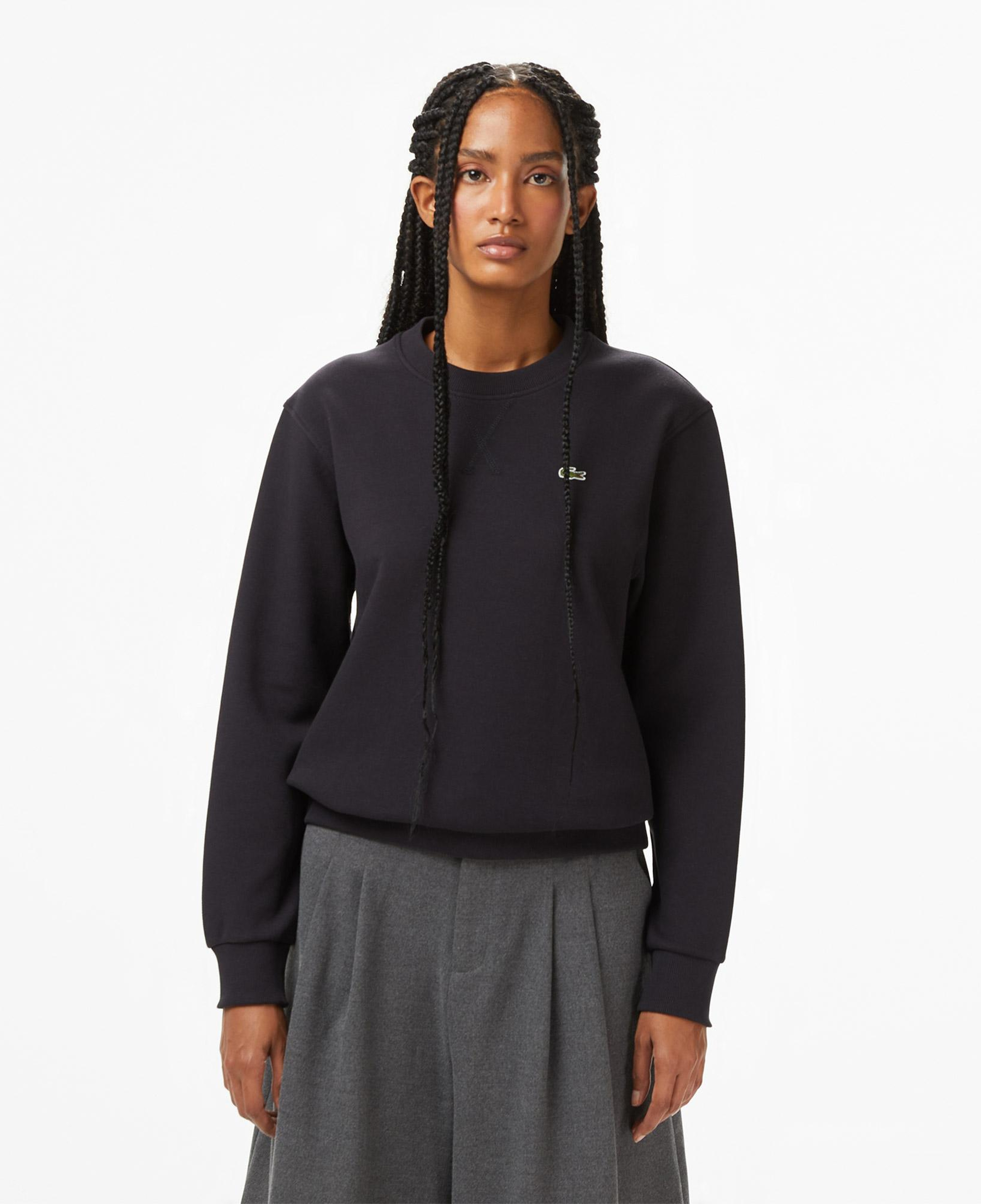 Lacoste Kadın Relaxed Fit Bisiklet Yaka Lacivert Sweatshirt