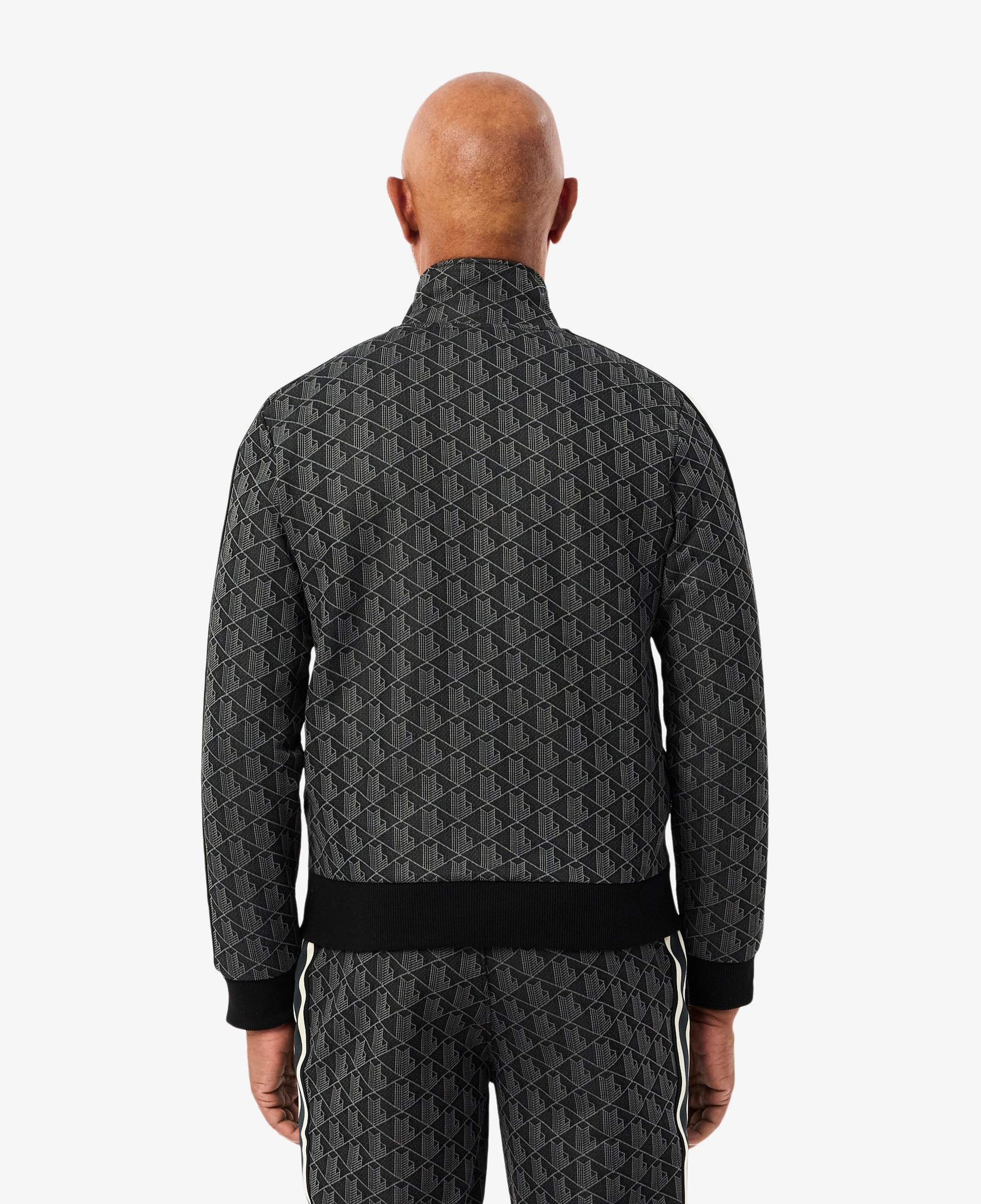 Lacoste Erkek Regular Fit Fermuarlı Monogram Siyah Sweatshirt